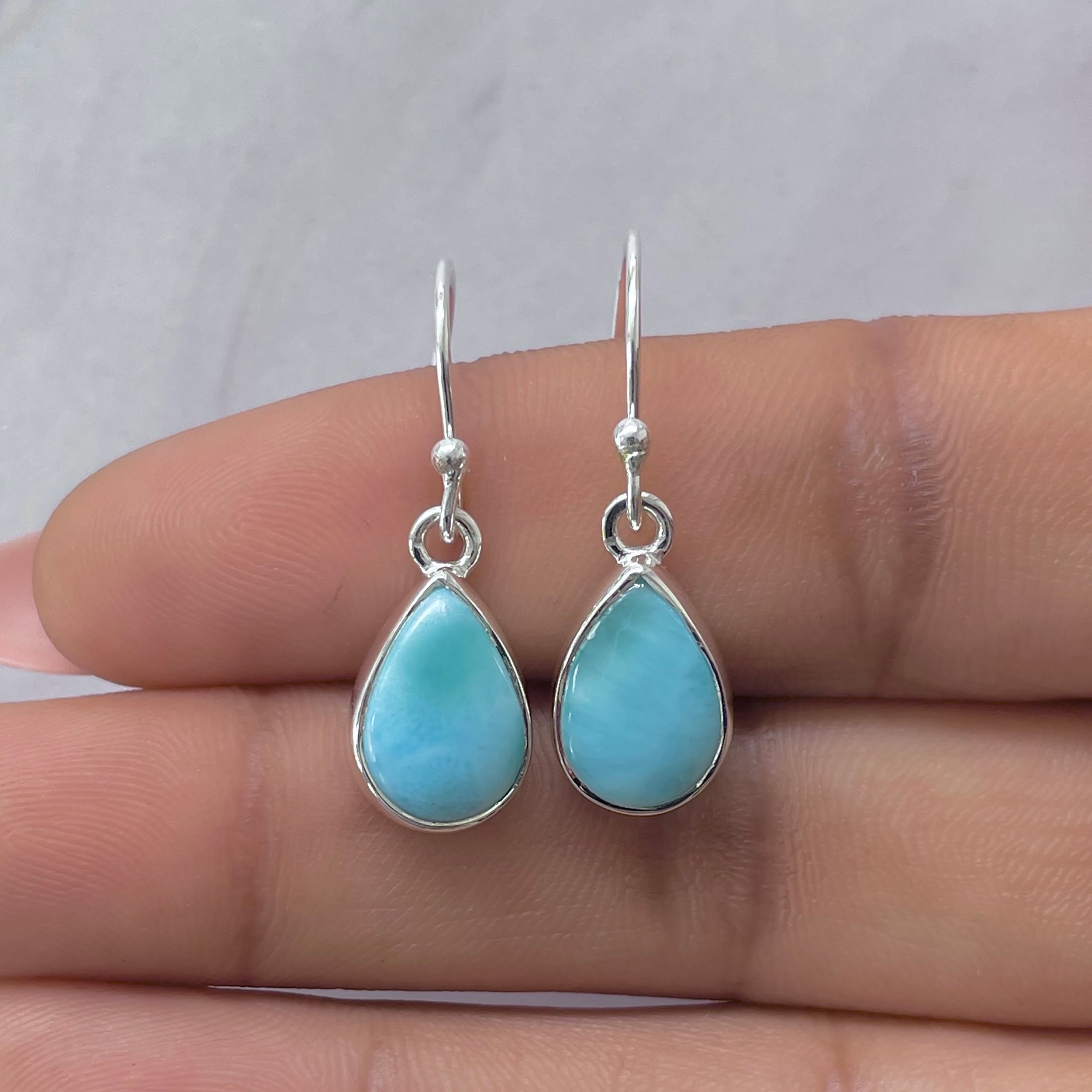 Larimar Earring-(LAR-E-3590.)