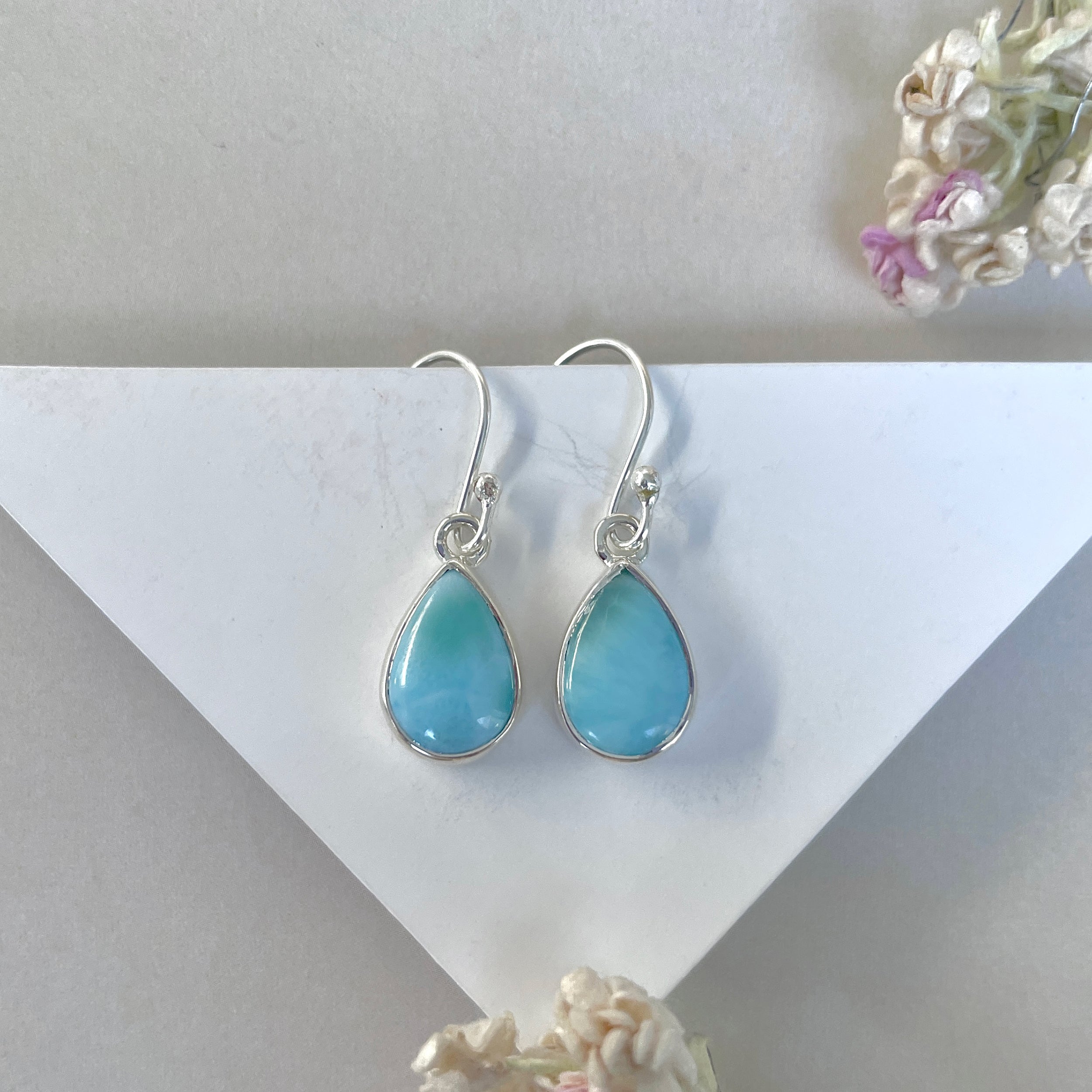 Larimar Earring-(LAR-E-3590.)
