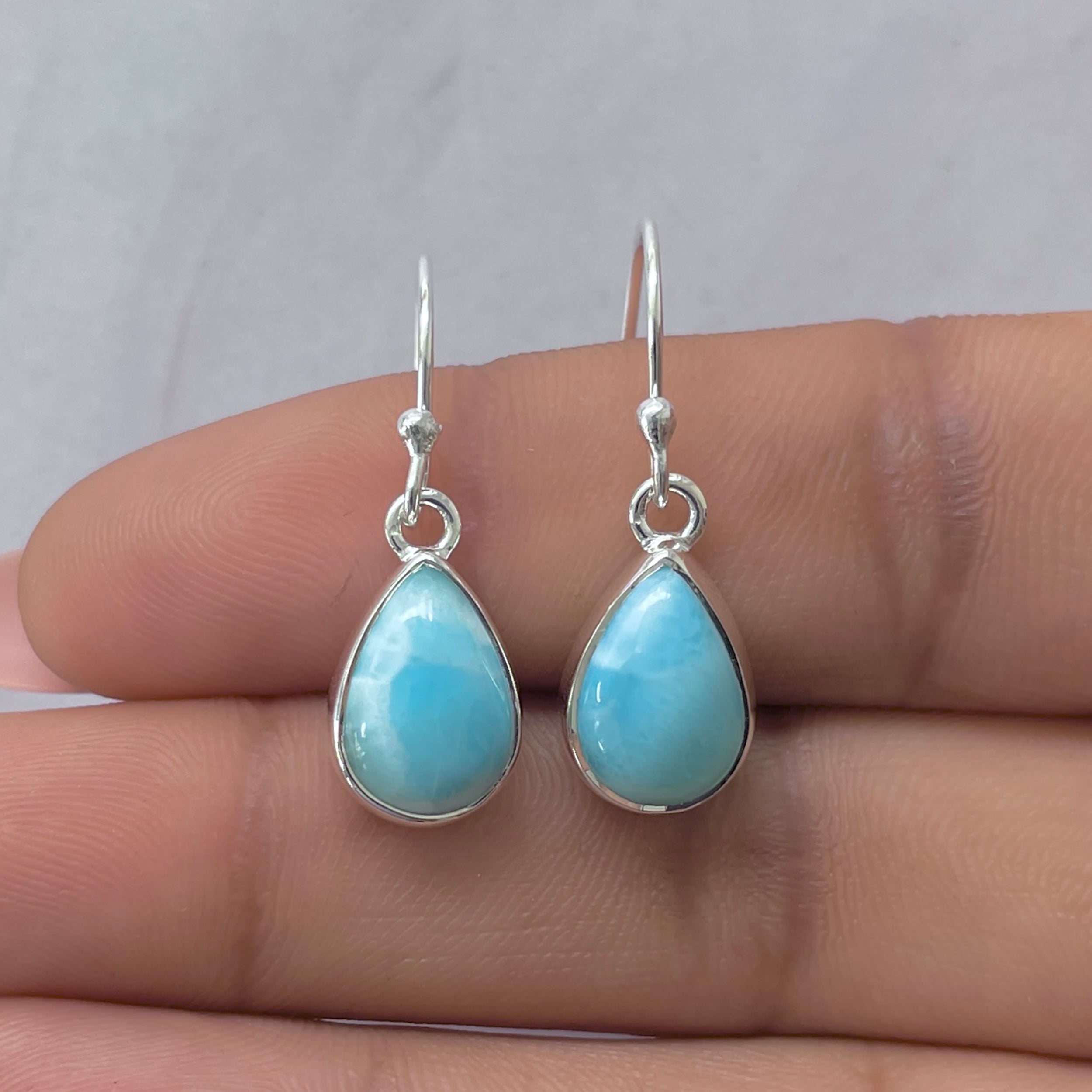 Larimar Earring-(LAR-E-3591.)