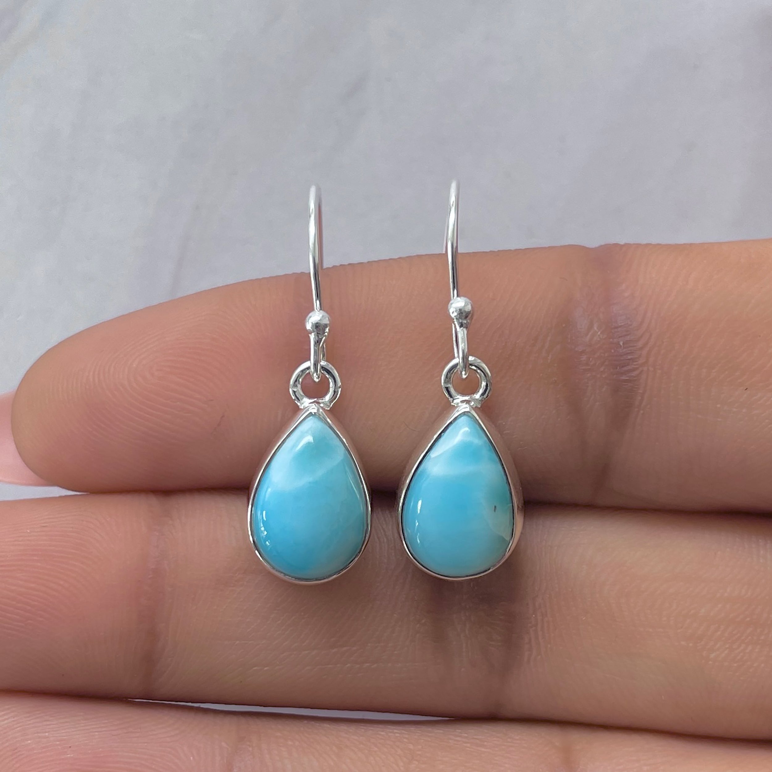 Larimar Earring-(LAR-E-3593.)