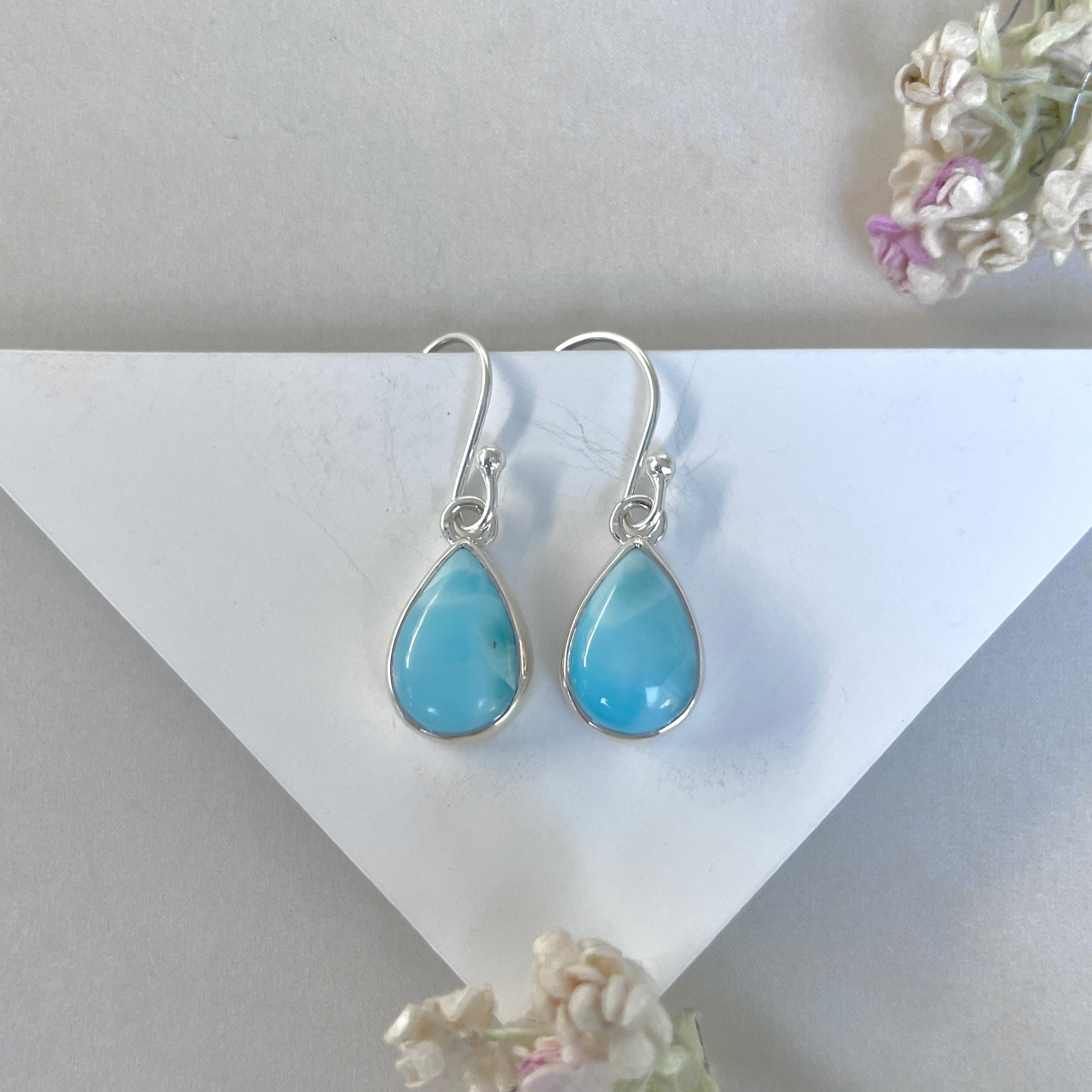 Larimar Earring-(LAR-E-3593.)