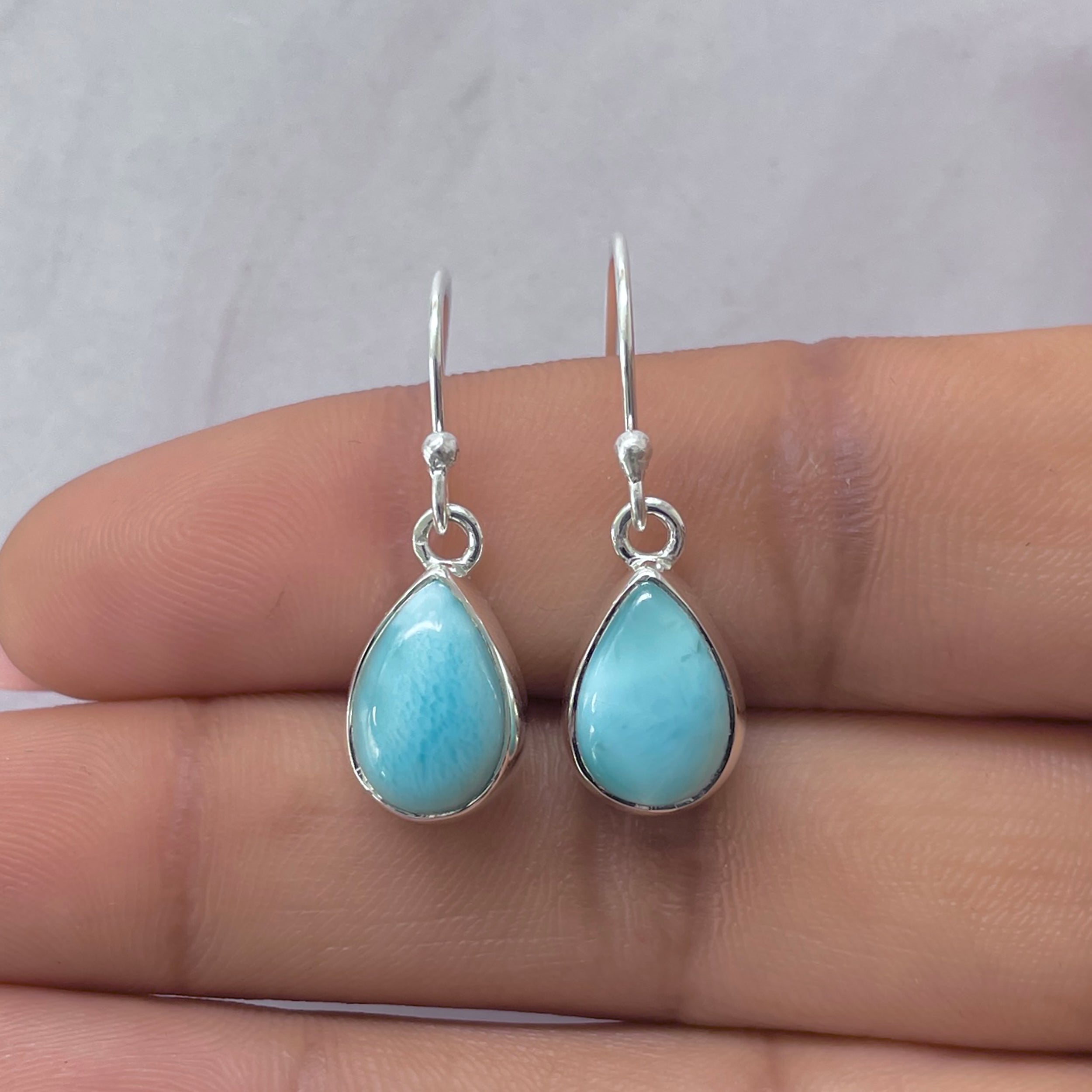 Larimar Earring-(LAR-E-3594.)