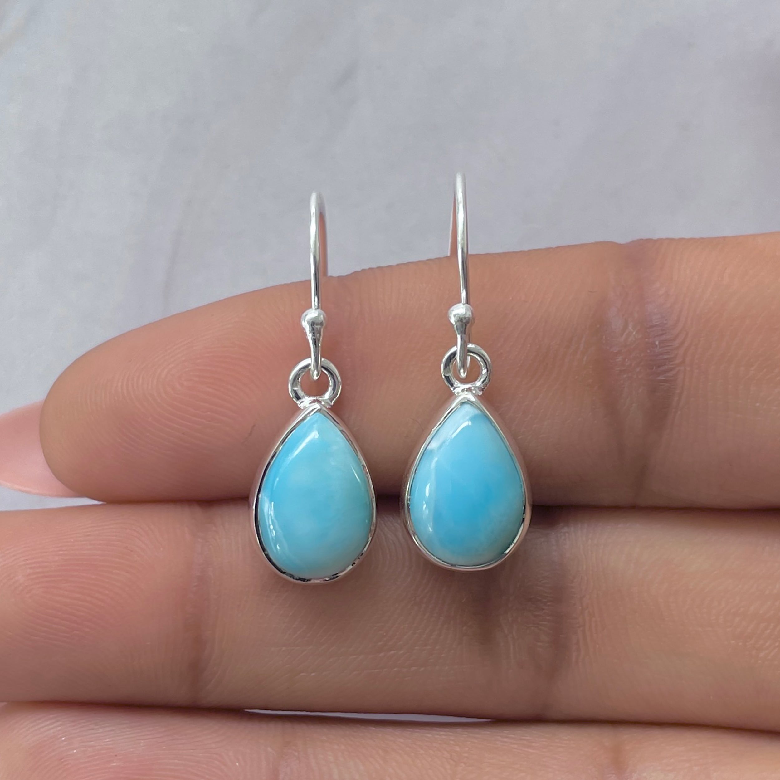Larimar Earring-(LAR-E-3595.)