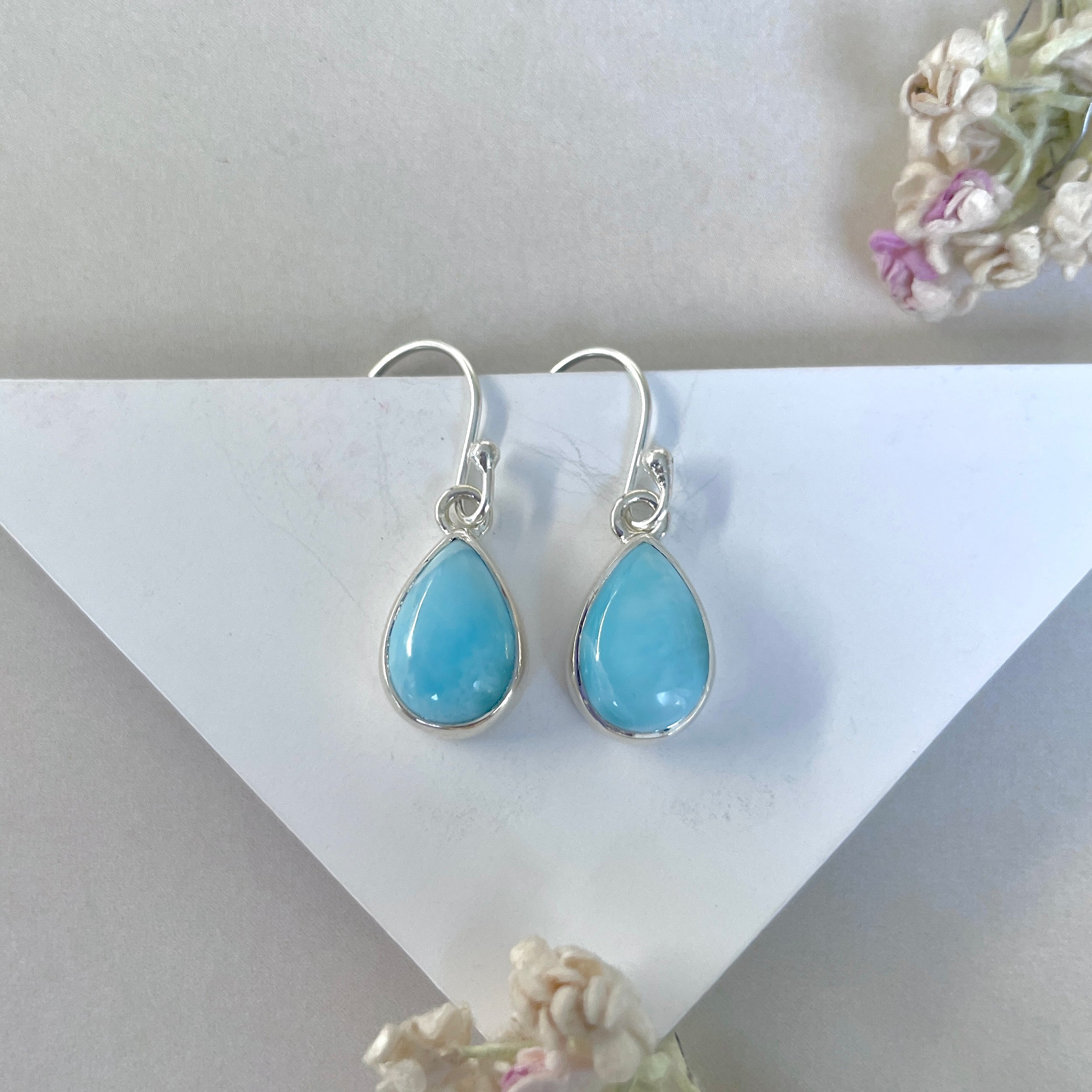 Larimar Earring-(LAR-E-3595.)