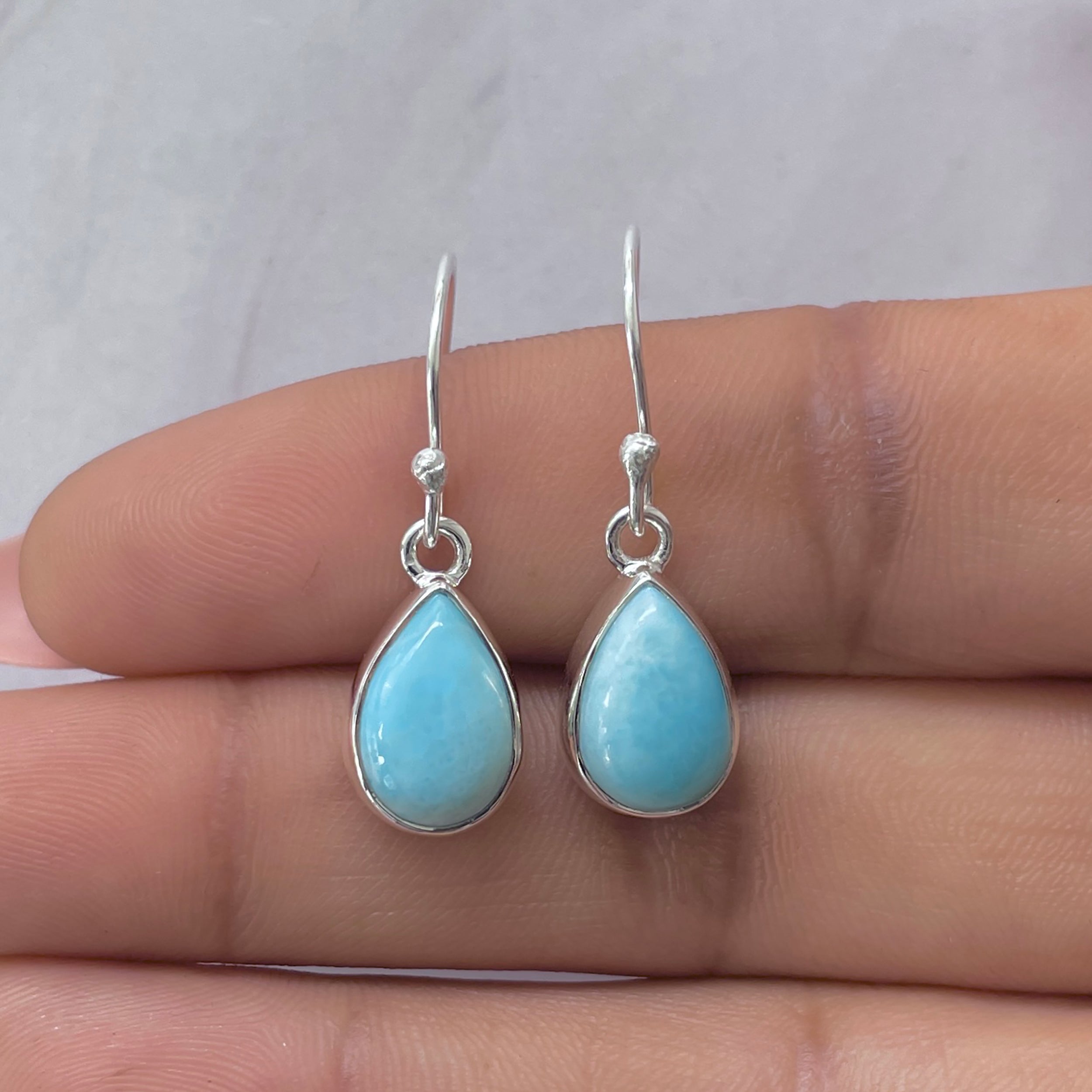 Larimar Earring-(LAR-E-3596.)