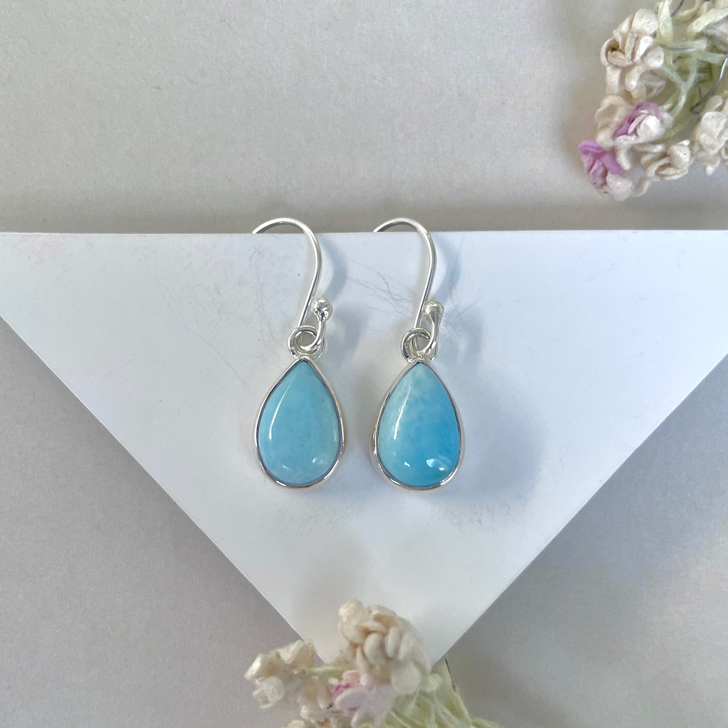 Larimar Earrings-(LAR-E-3596.) – Sagacia Jewelry