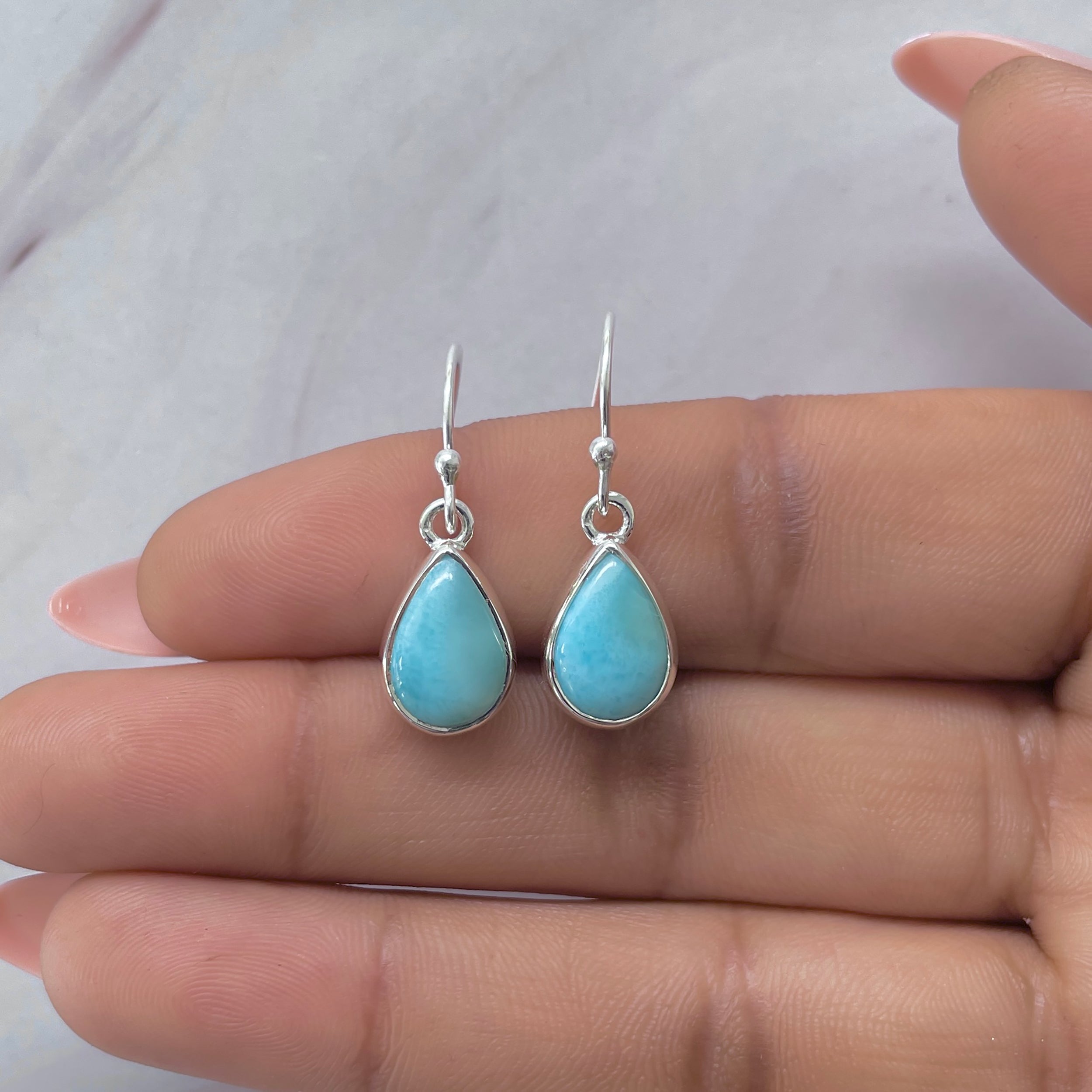 Larimar Earring-(LAR-E-3597.)