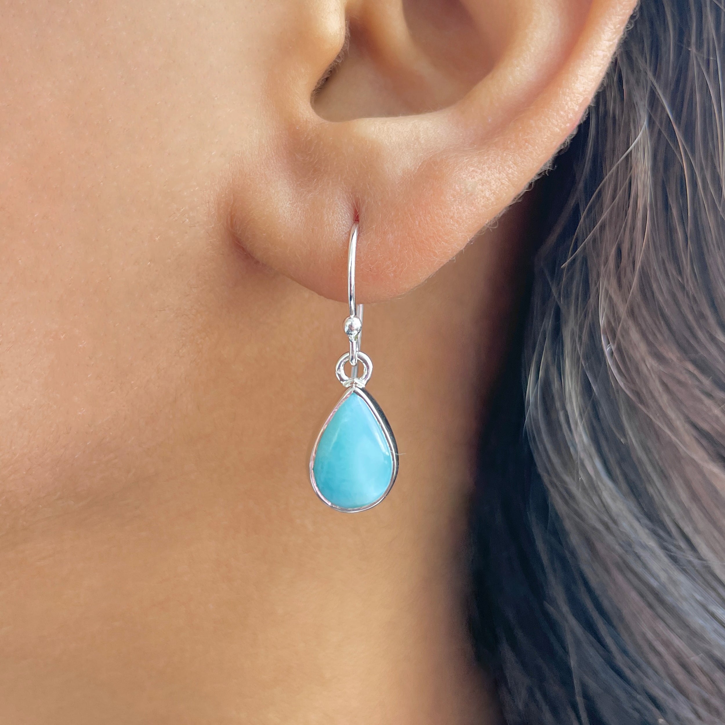 Larimar Earring-(LAR-E-3597.)