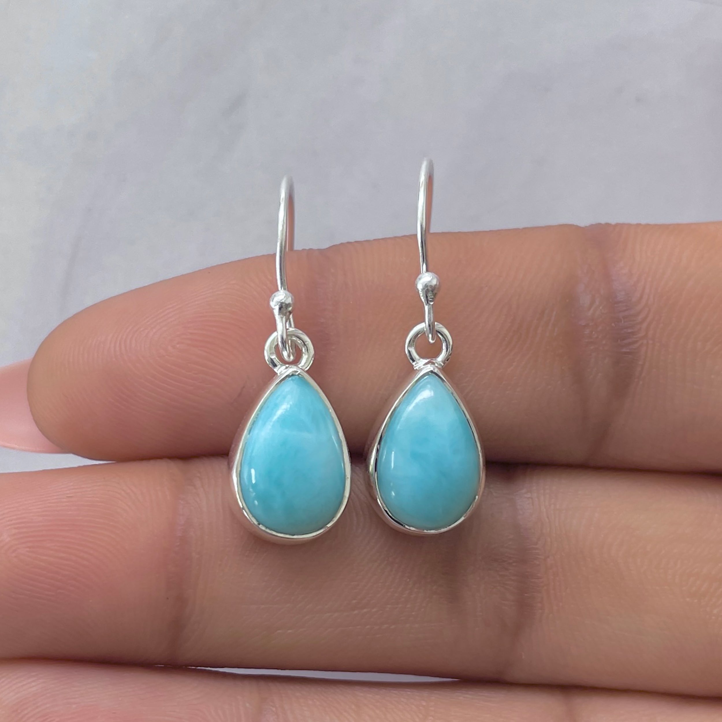 Larimar Earring-(LAR-E-3598.)