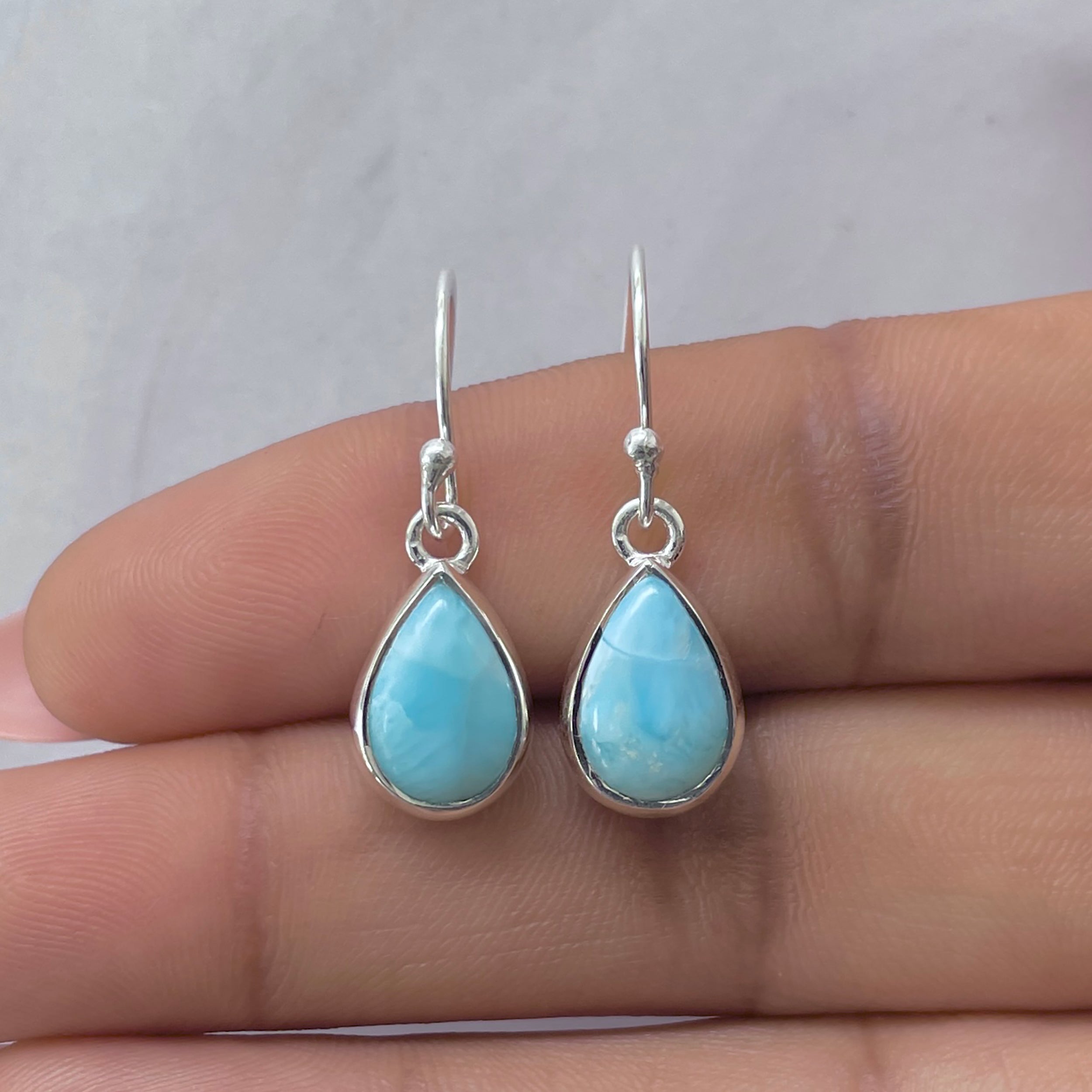 Larimar Earring-(LAR-E-3599.)