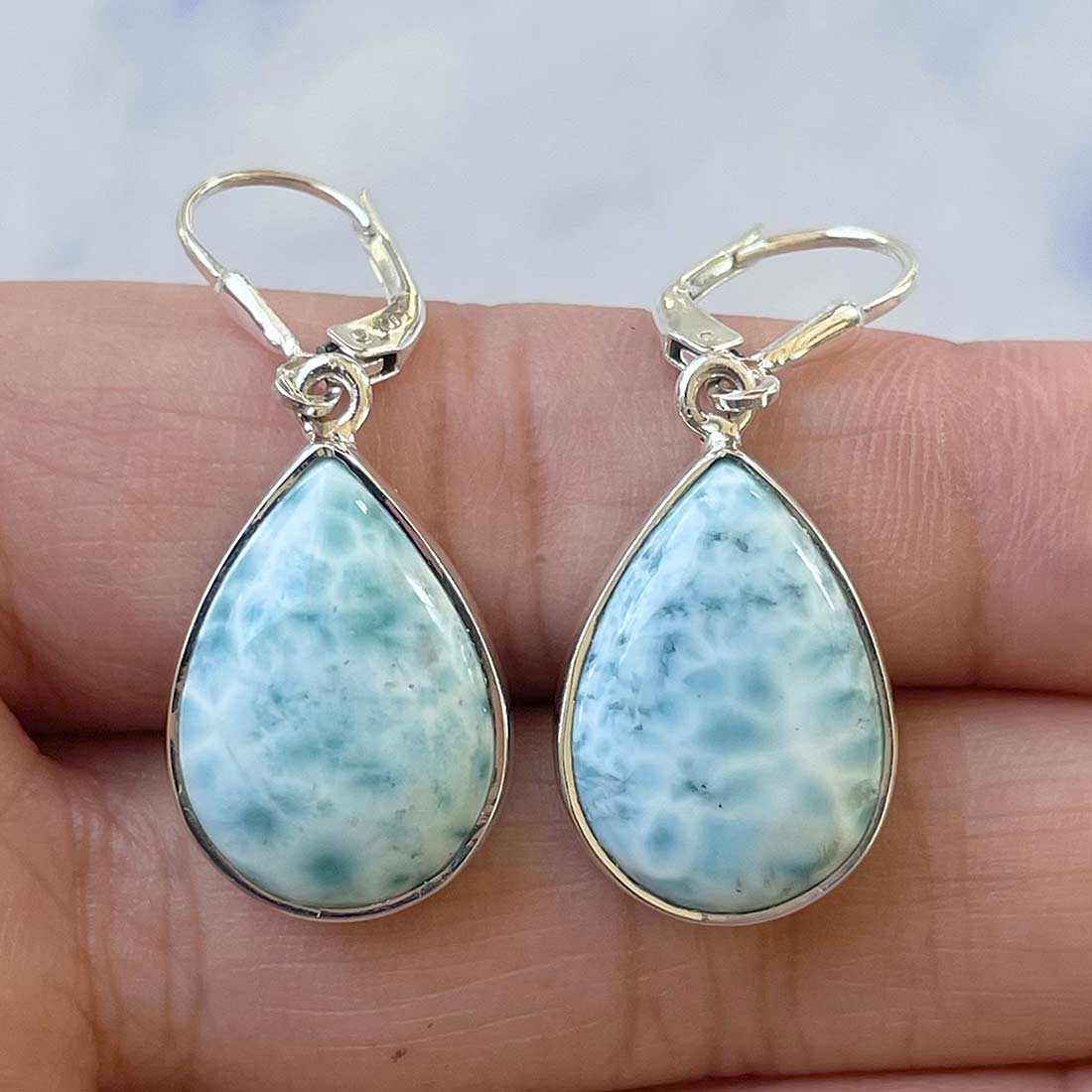 Larimar Earring-(LAR-E-36.)