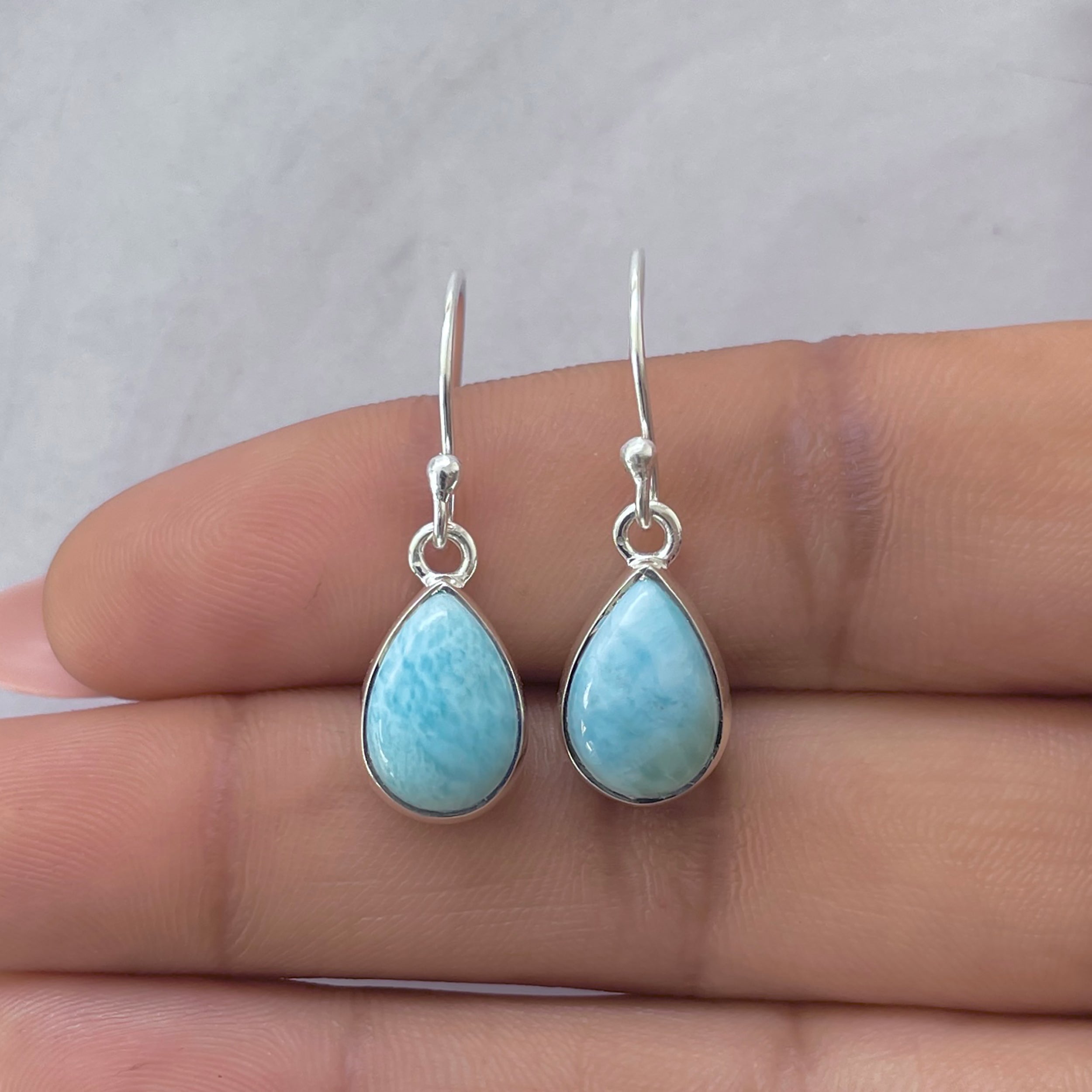 Larimar Earring-(LAR-E-3604.)