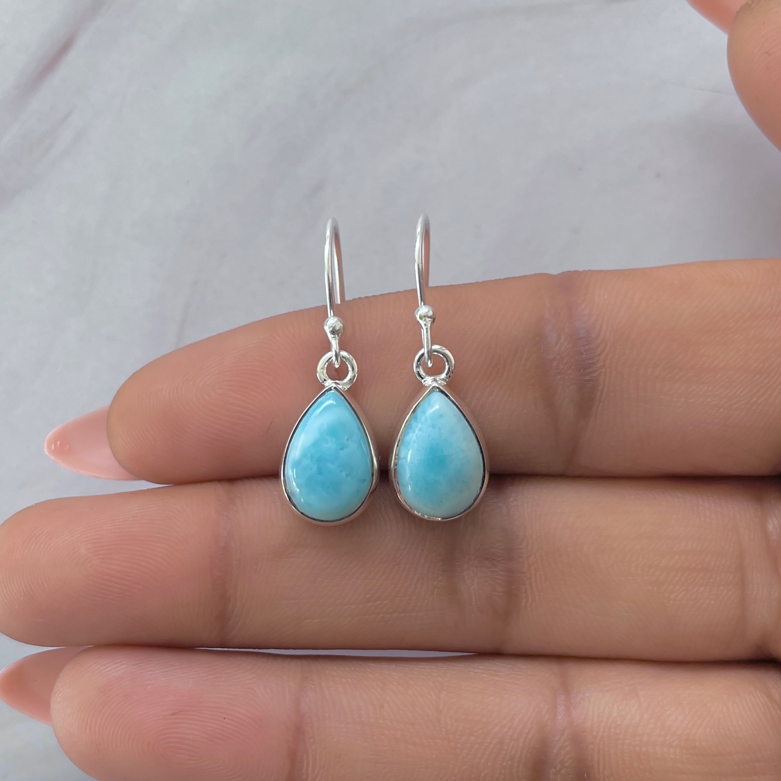 Larimar Earring-(LAR-E-3605.)