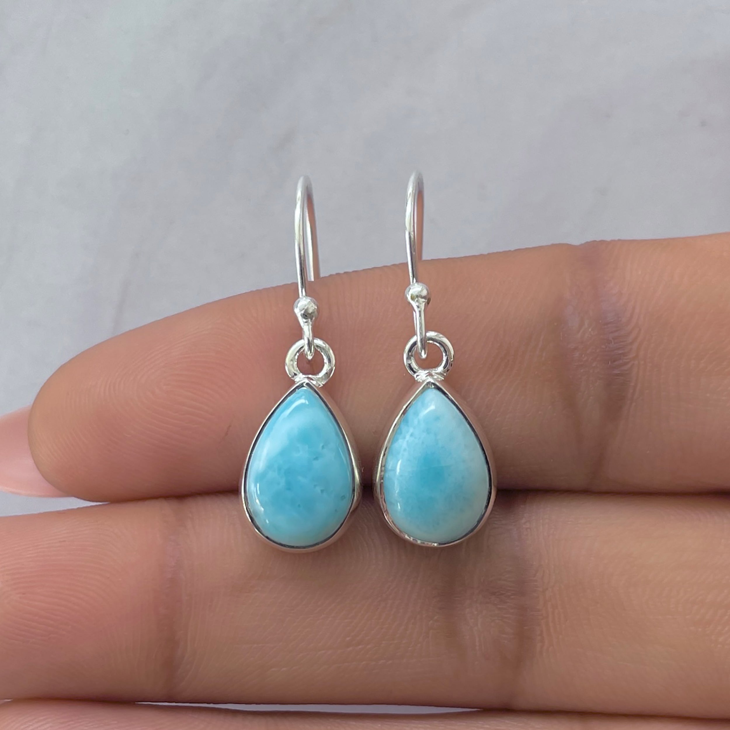 Larimar Earring-(LAR-E-3605.)