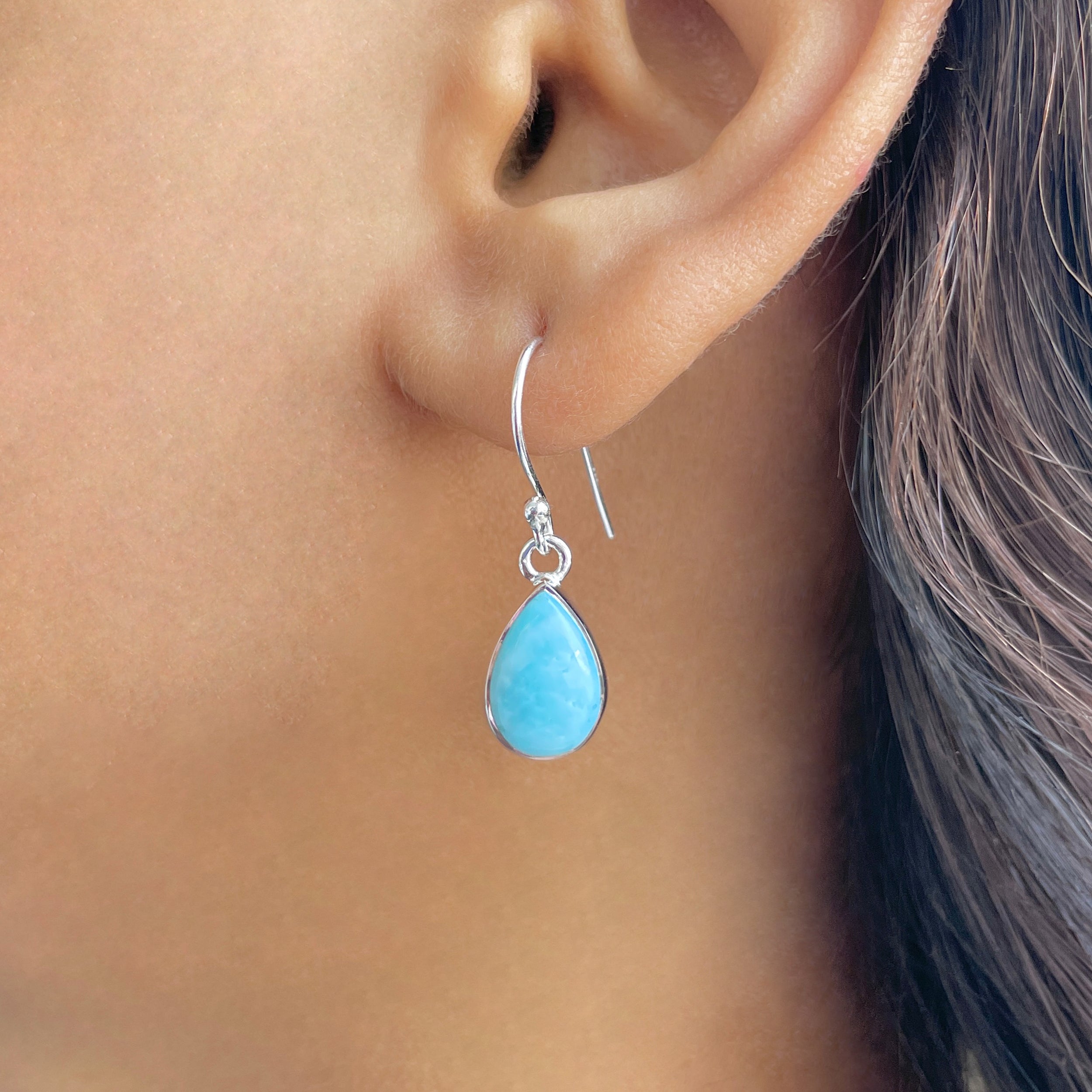 Larimar Earring-(LAR-E-3605.)