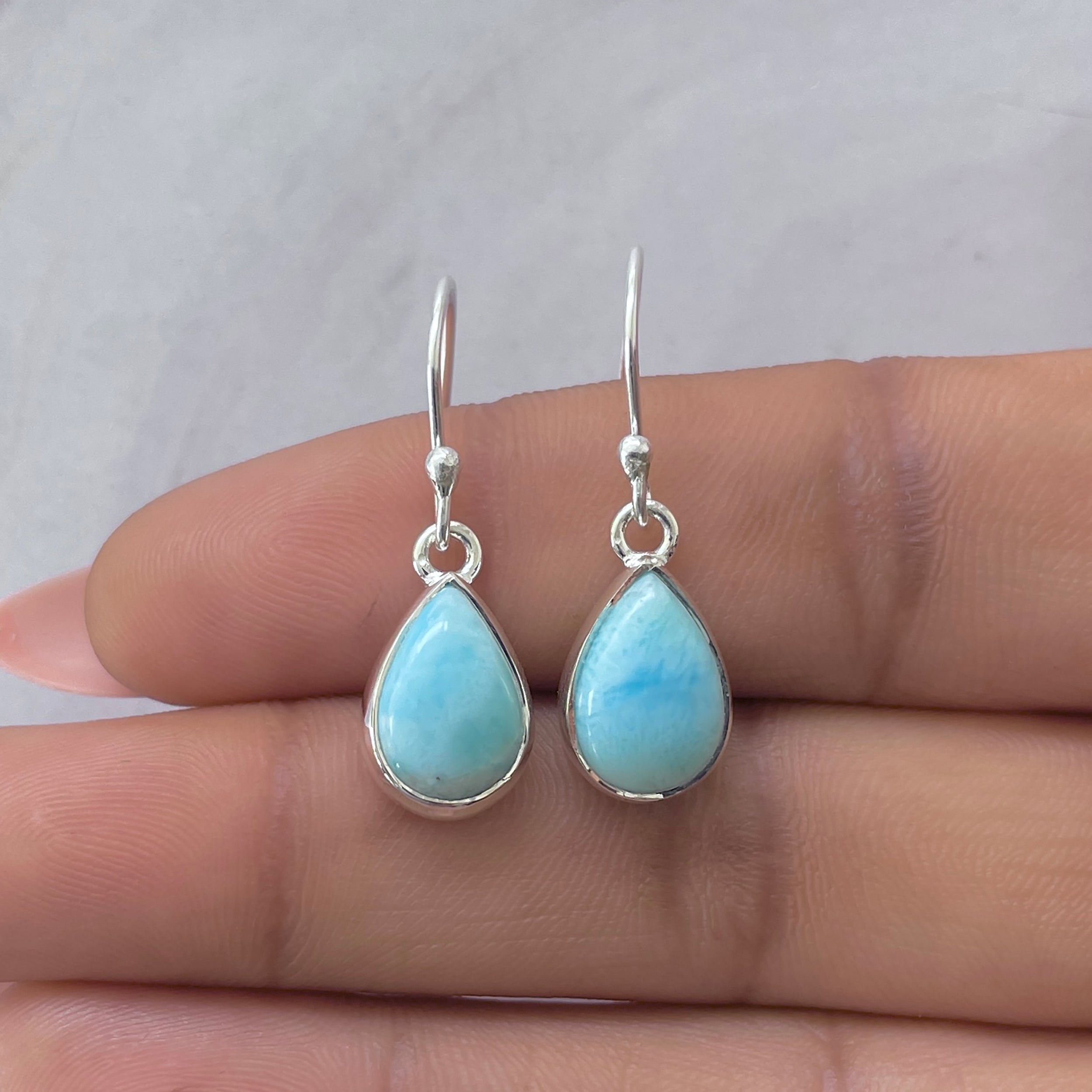 Larimar Earring-(LAR-E-3606.)