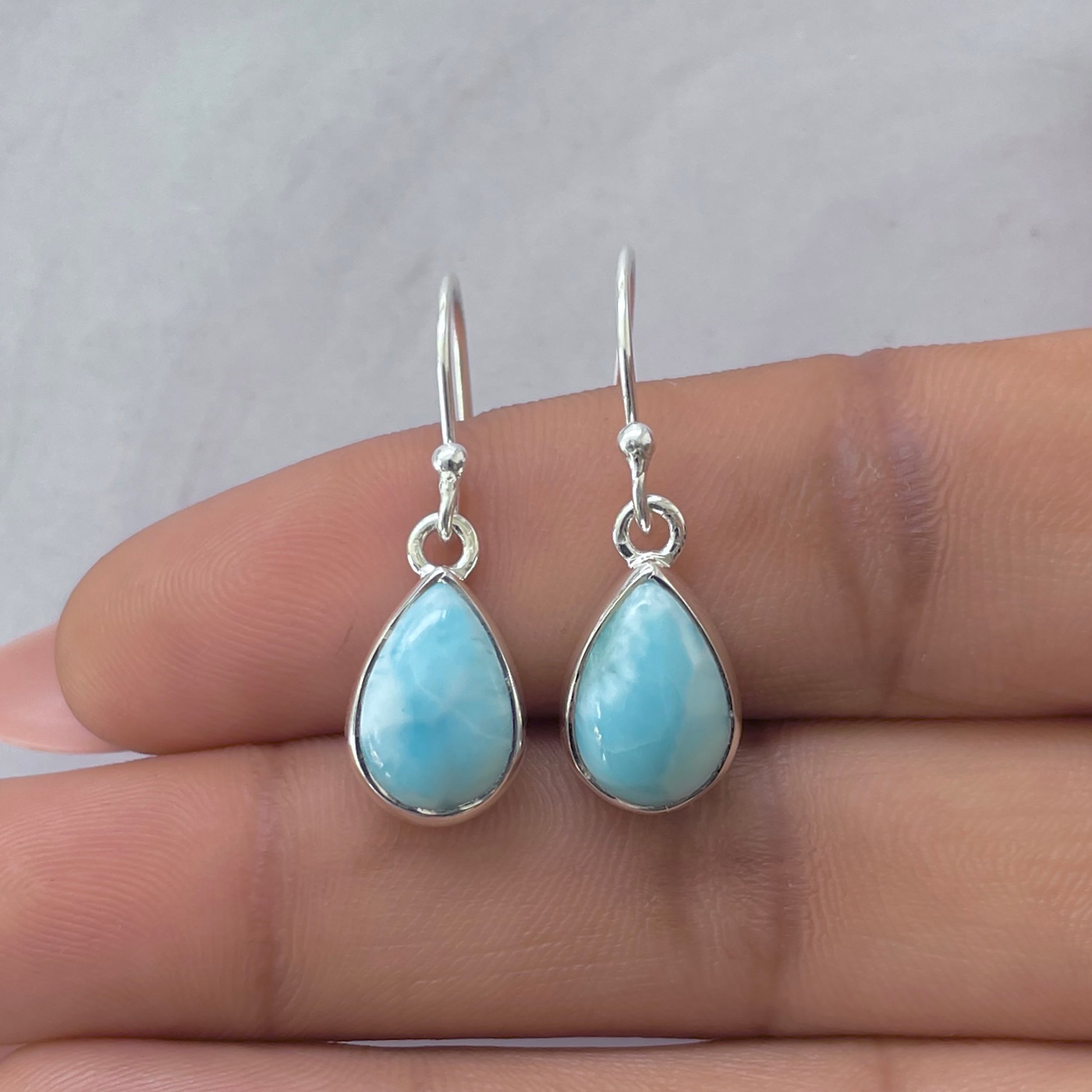 Larimar Earring-(LAR-E-3607.)