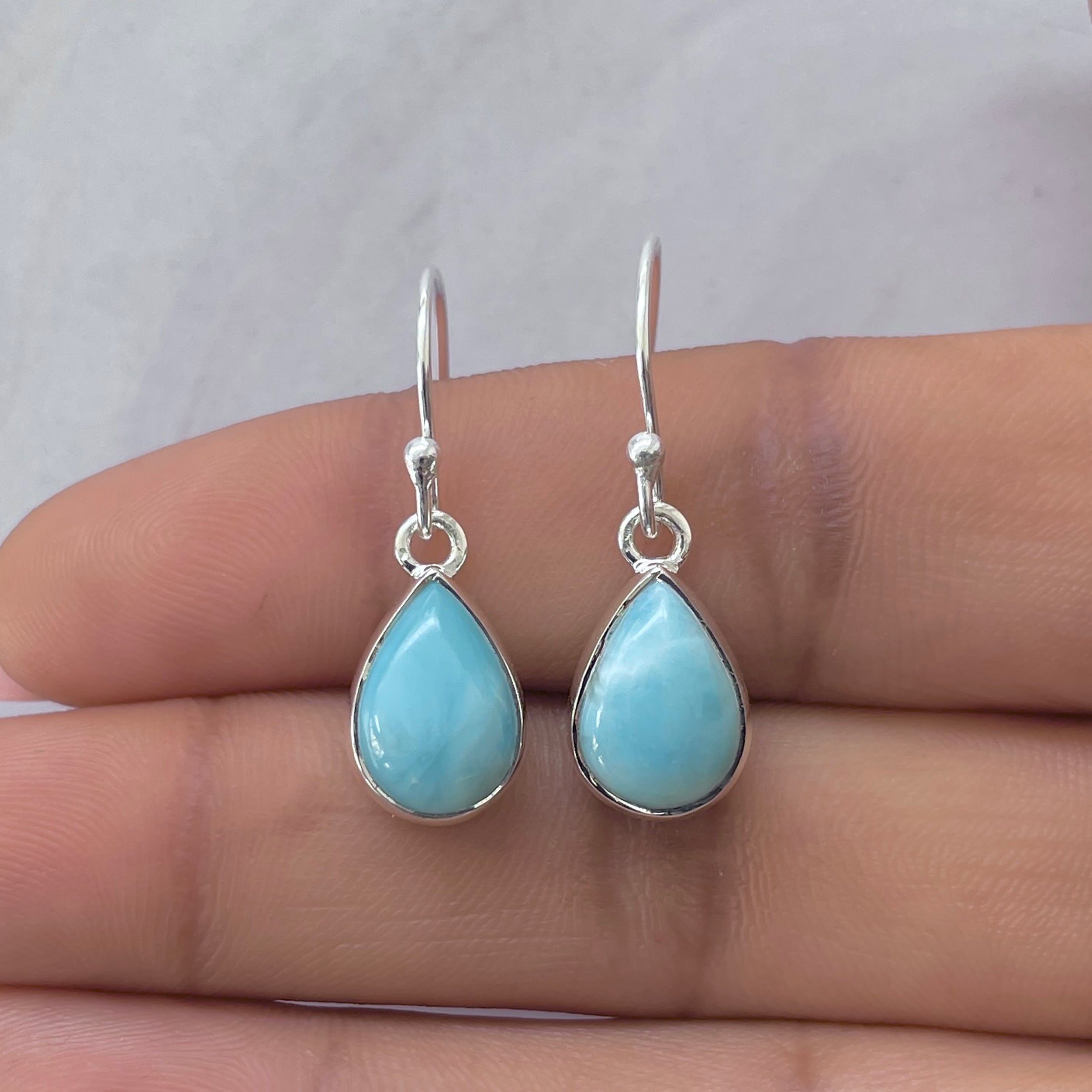 Larimar Earring-(LAR-E-3608.)