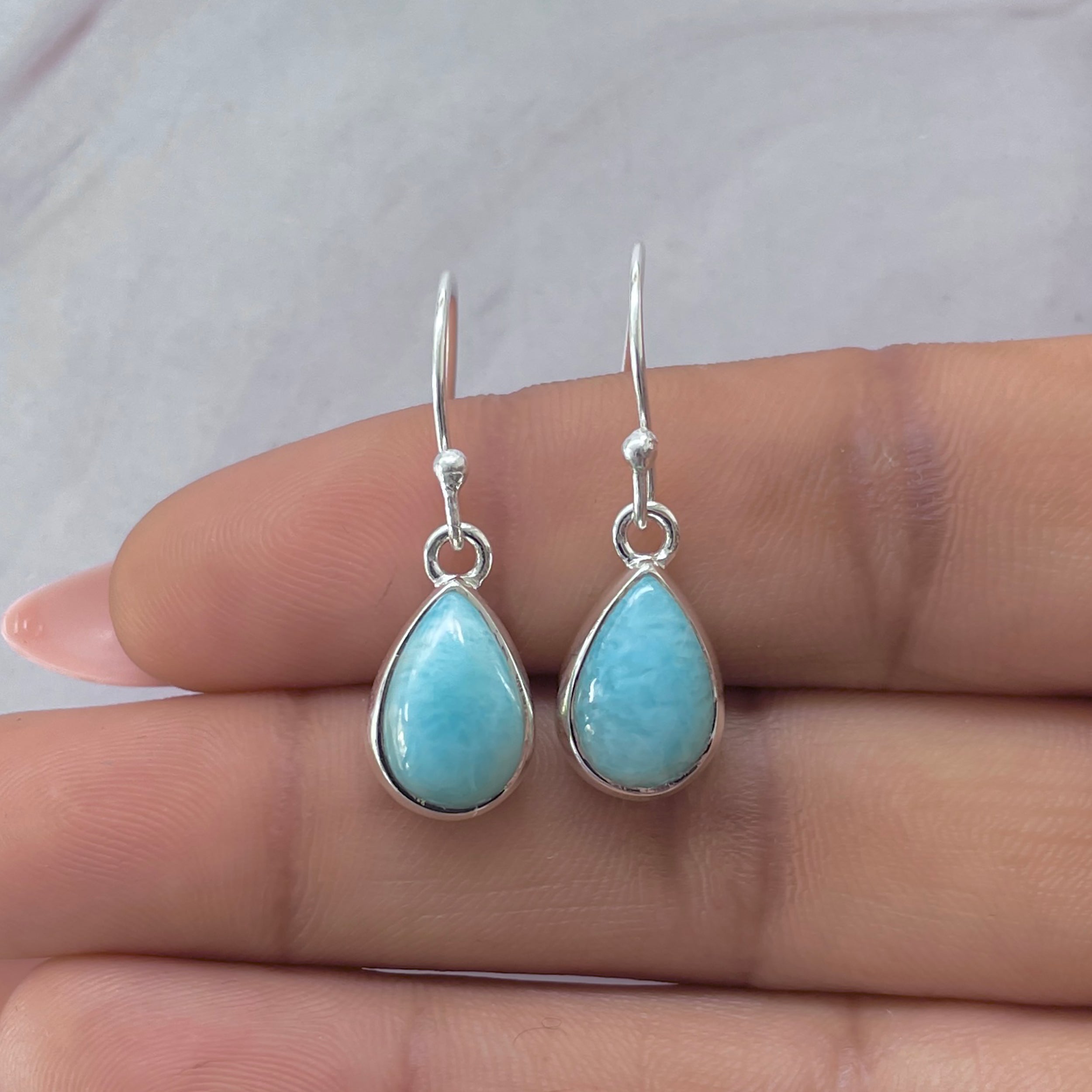 Larimar Earring-(LAR-E-3609.)