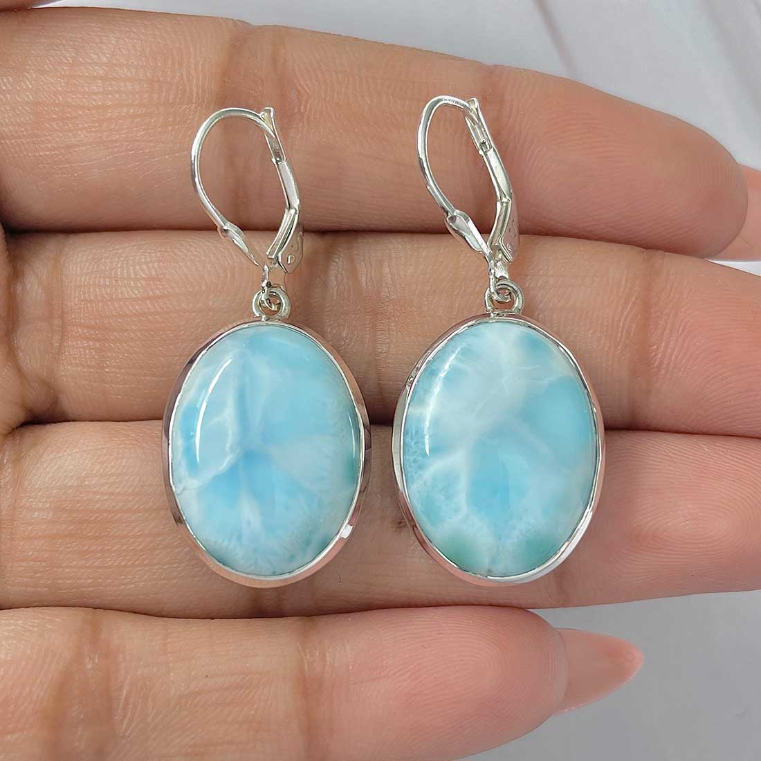 Larimar Earring-(LAR-E-361.)