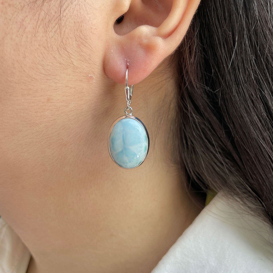Larimar Earring-(LAR-E-361.)