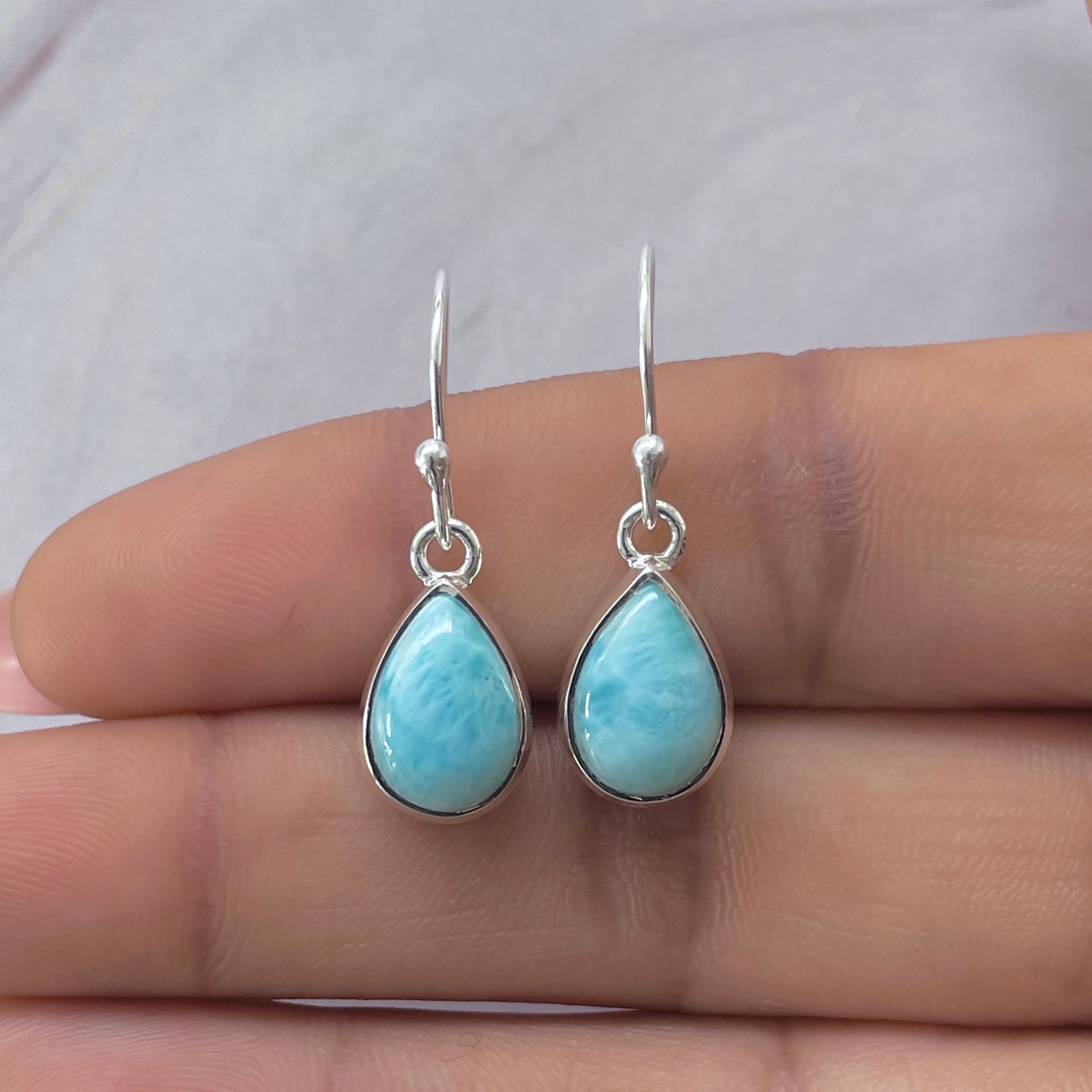 Larimar Earring-(LAR-E-3610.)