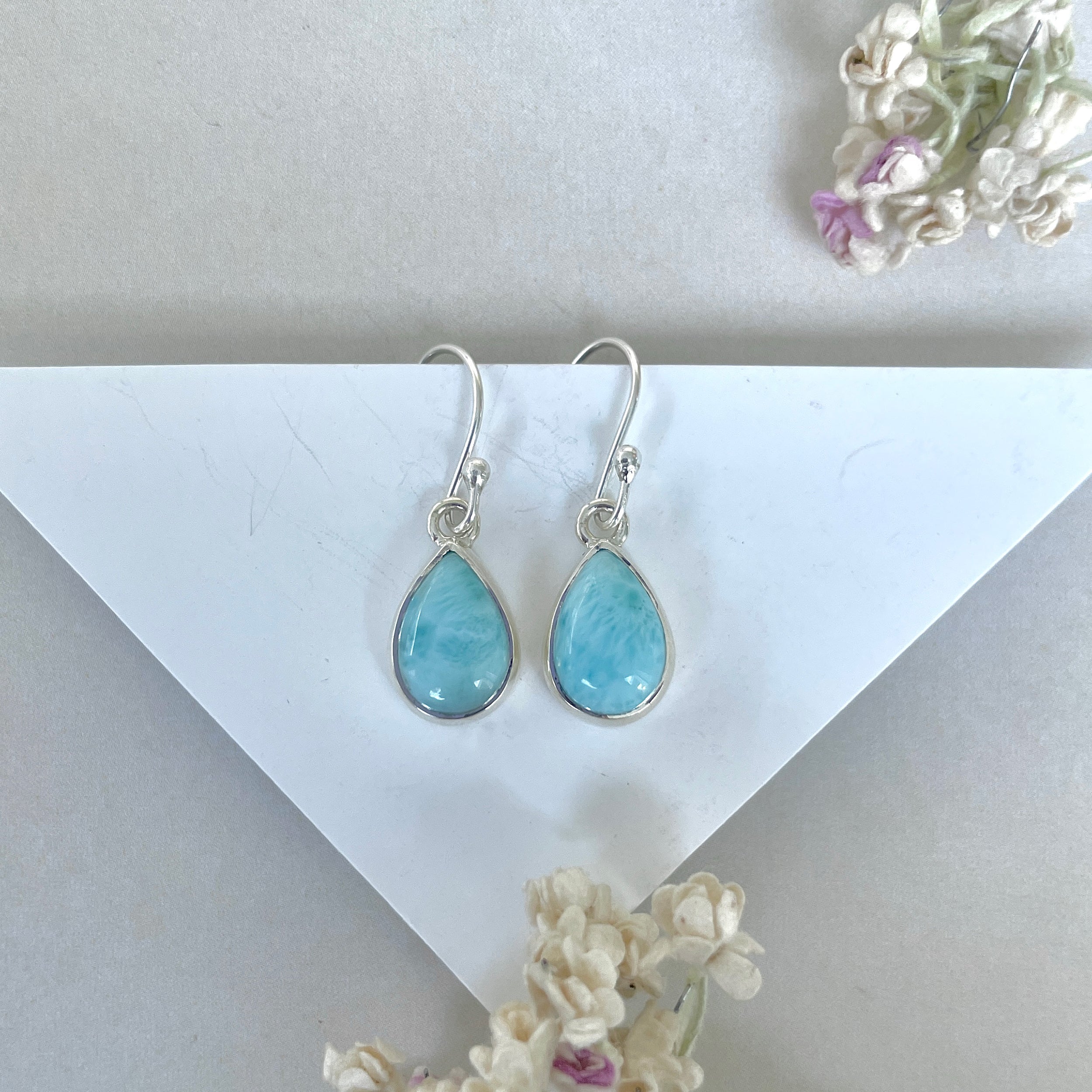 Larimar Earring-(LAR-E-3610.)