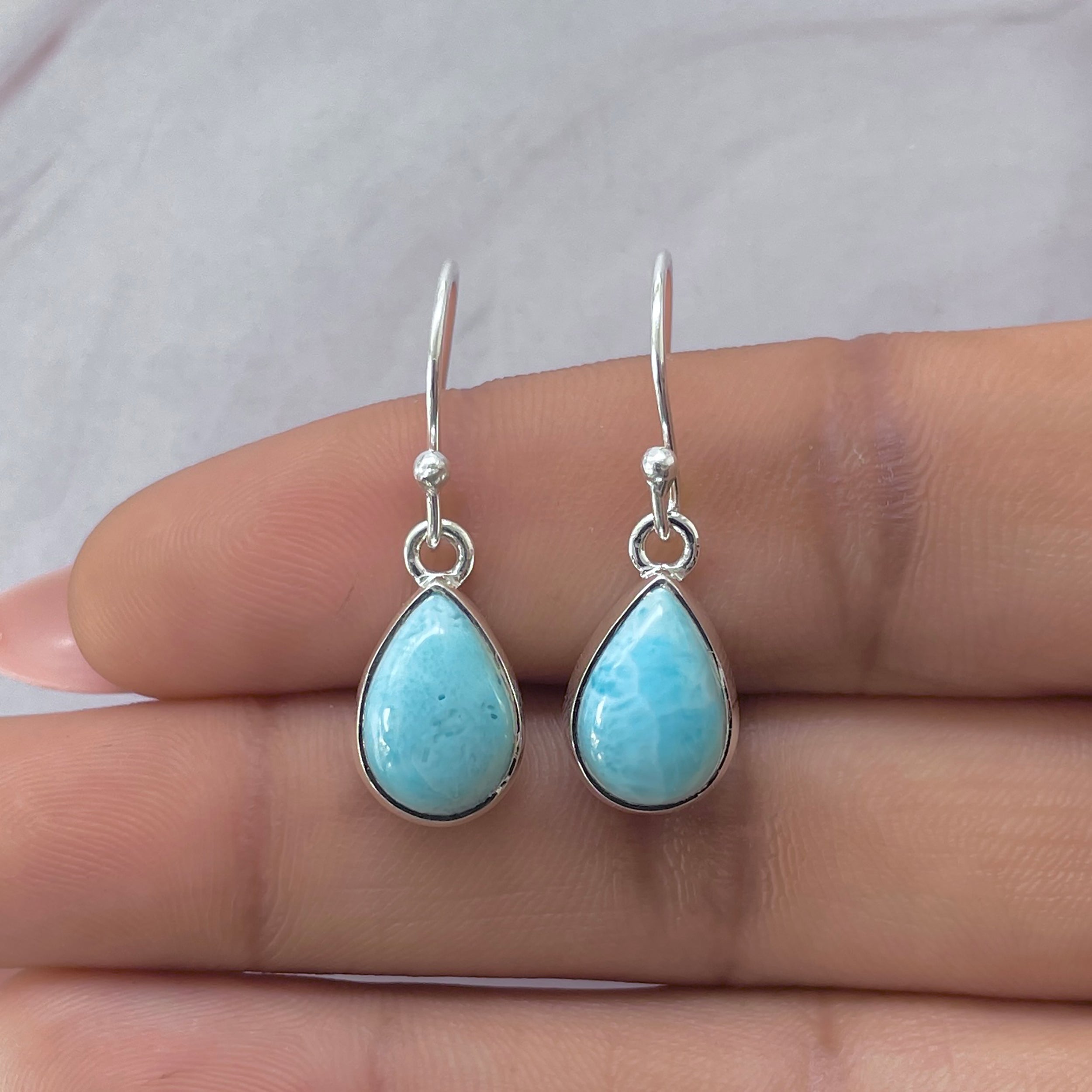 Larimar Earring-(LAR-E-3611.)