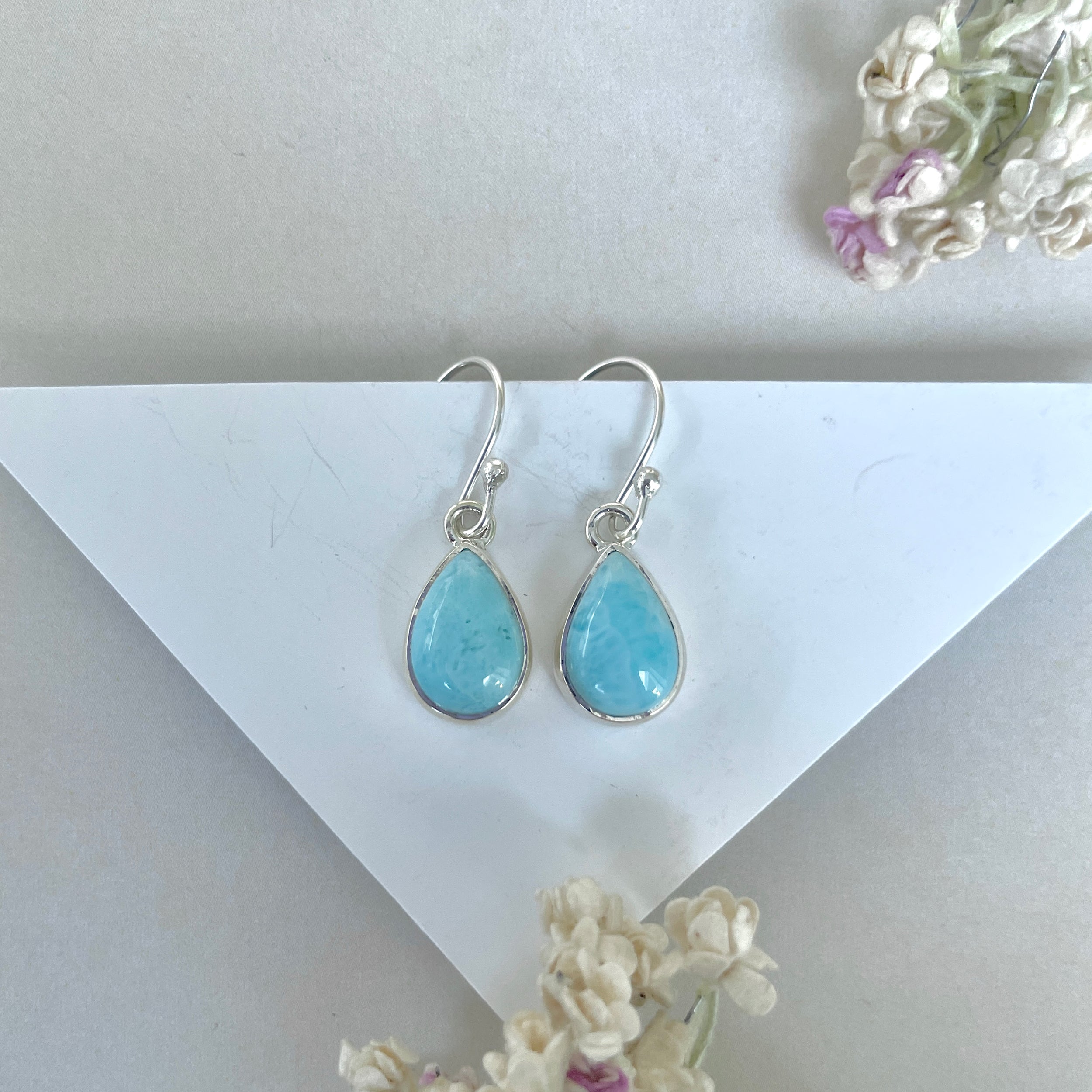 Larimar Earring-(LAR-E-3611.)