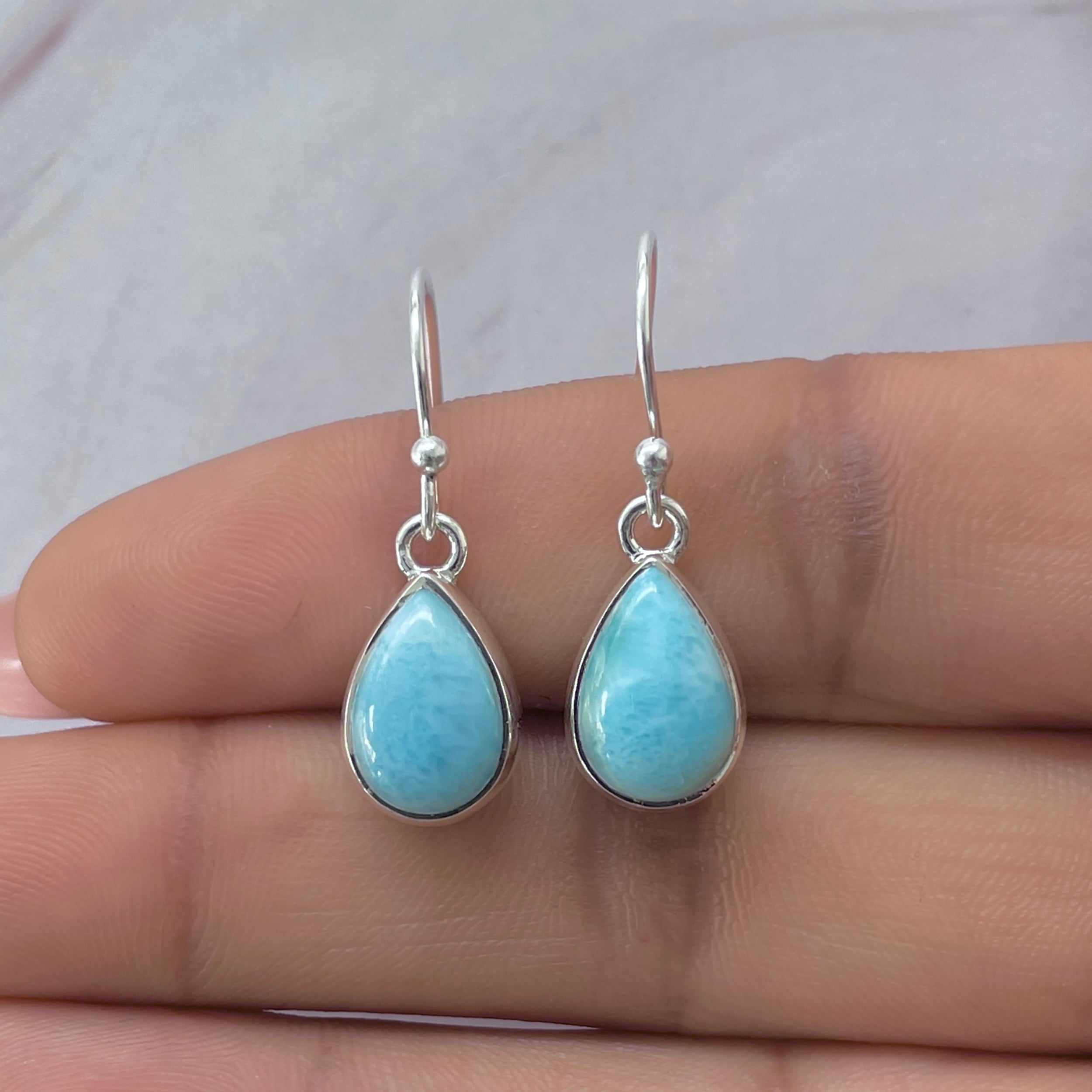 Larimar Earring-(LAR-E-3612.)