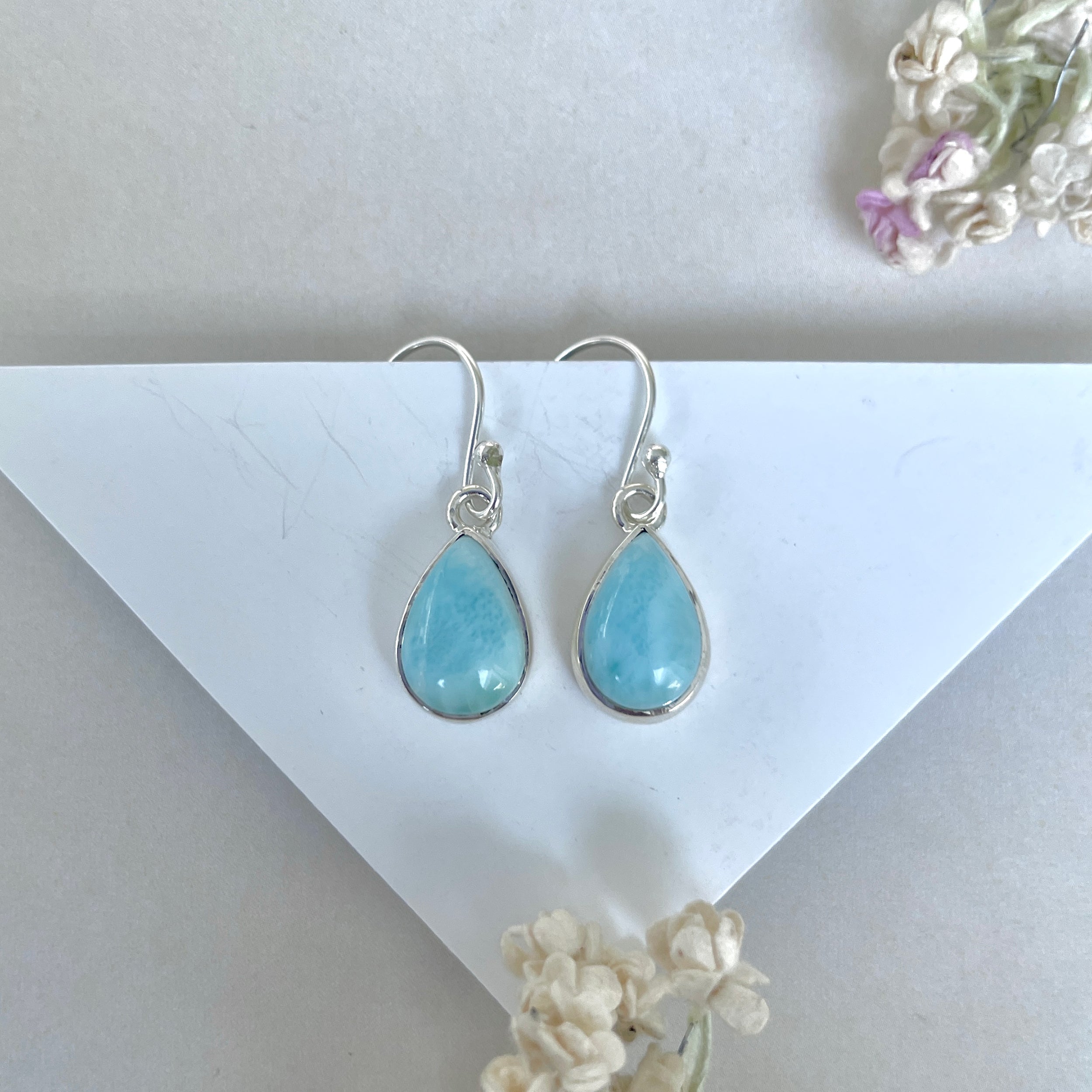 Larimar Earring-(LAR-E-3613.)
