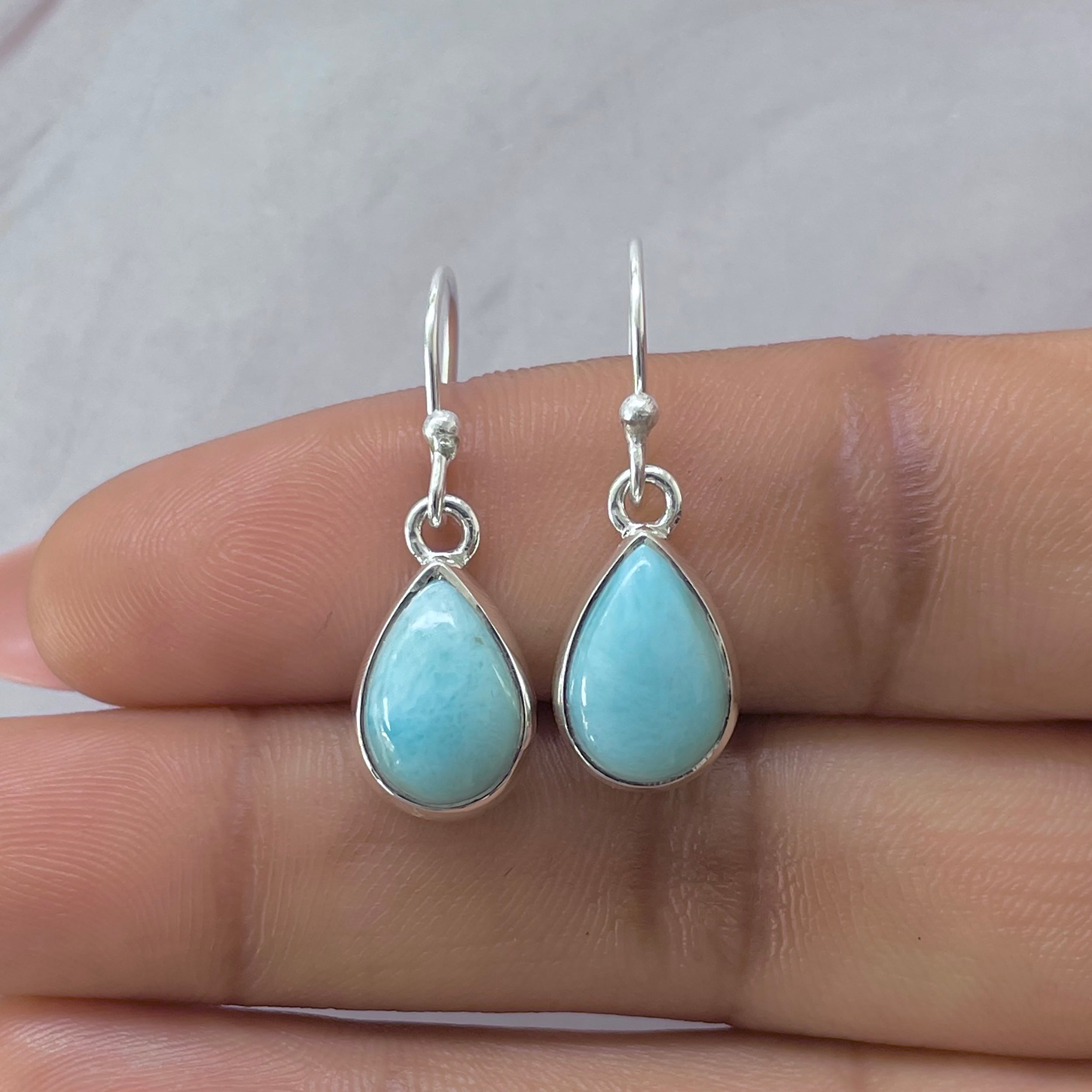 Larimar Earring-(LAR-E-3614.)