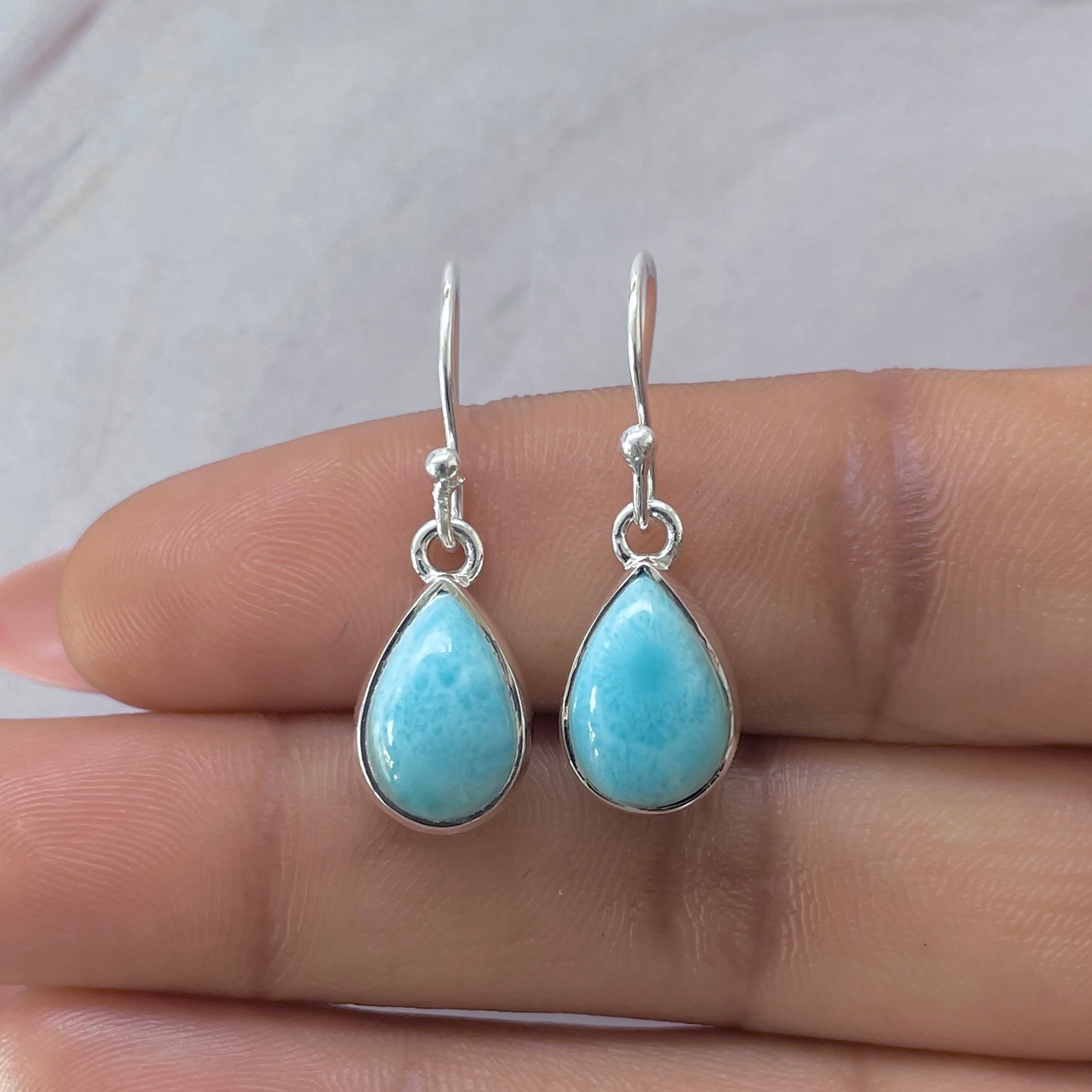 Larimar Earring-(LAR-E-3615.)
