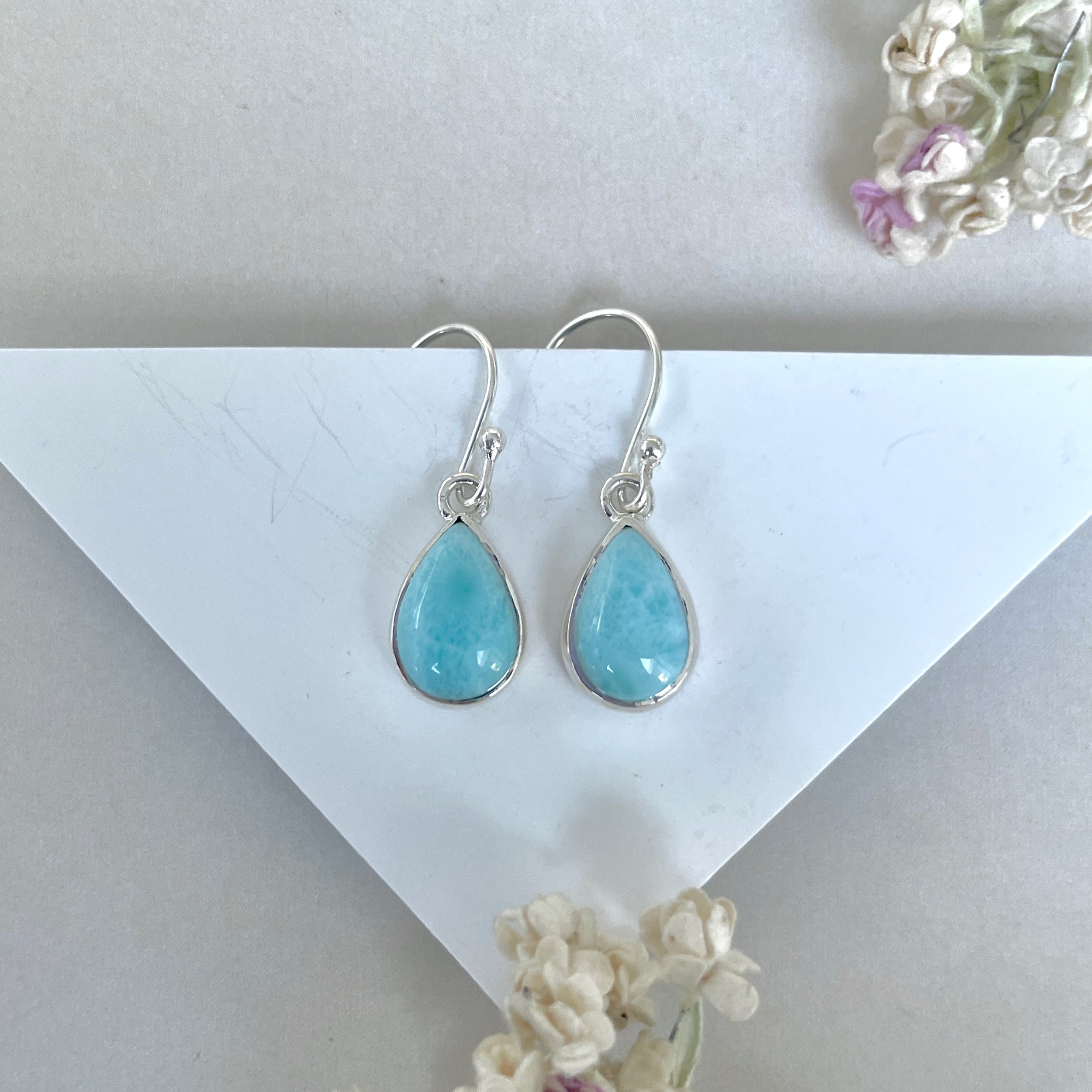 Larimar Earring-(LAR-E-3615.)