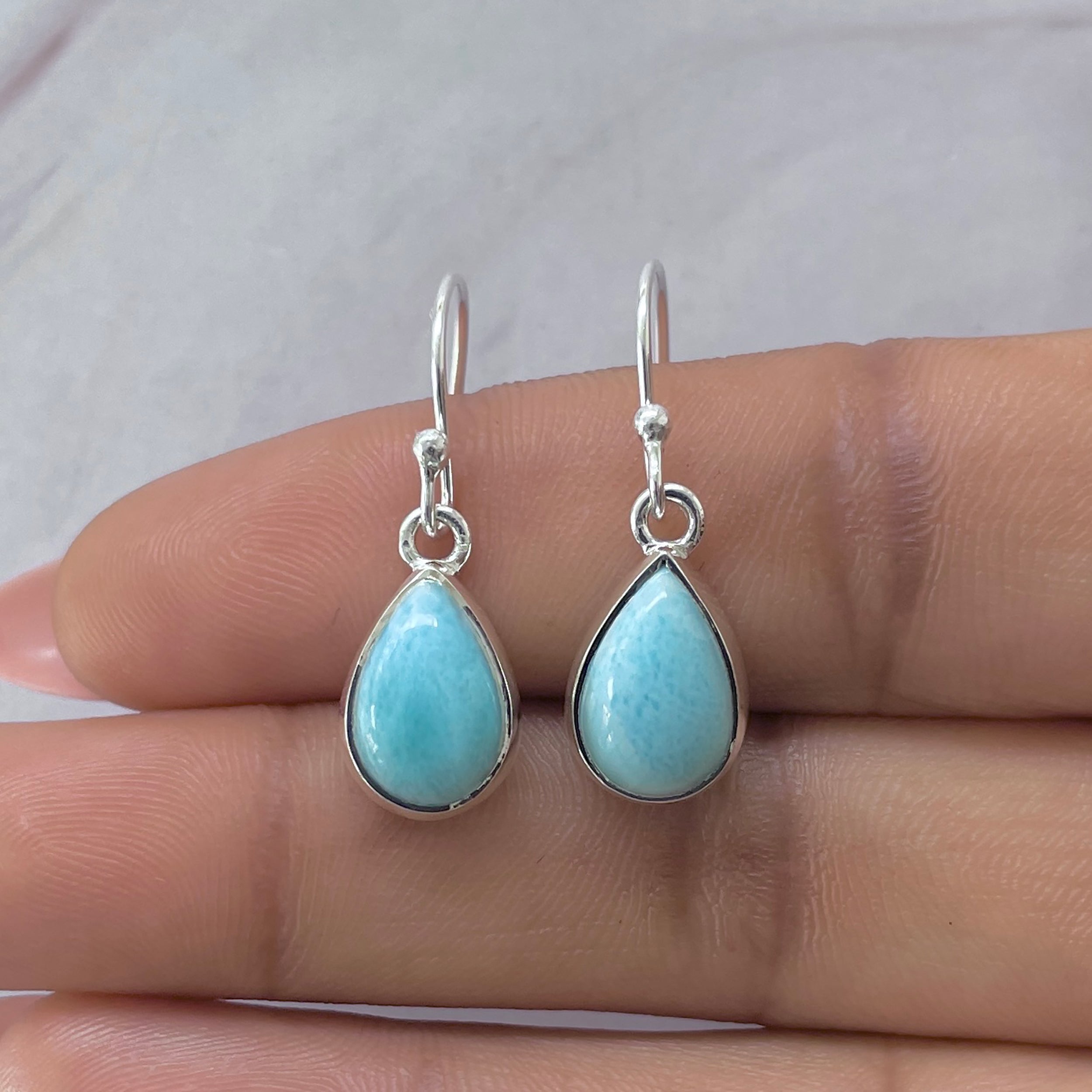 Larimar Earring-(LAR-E-3616.)