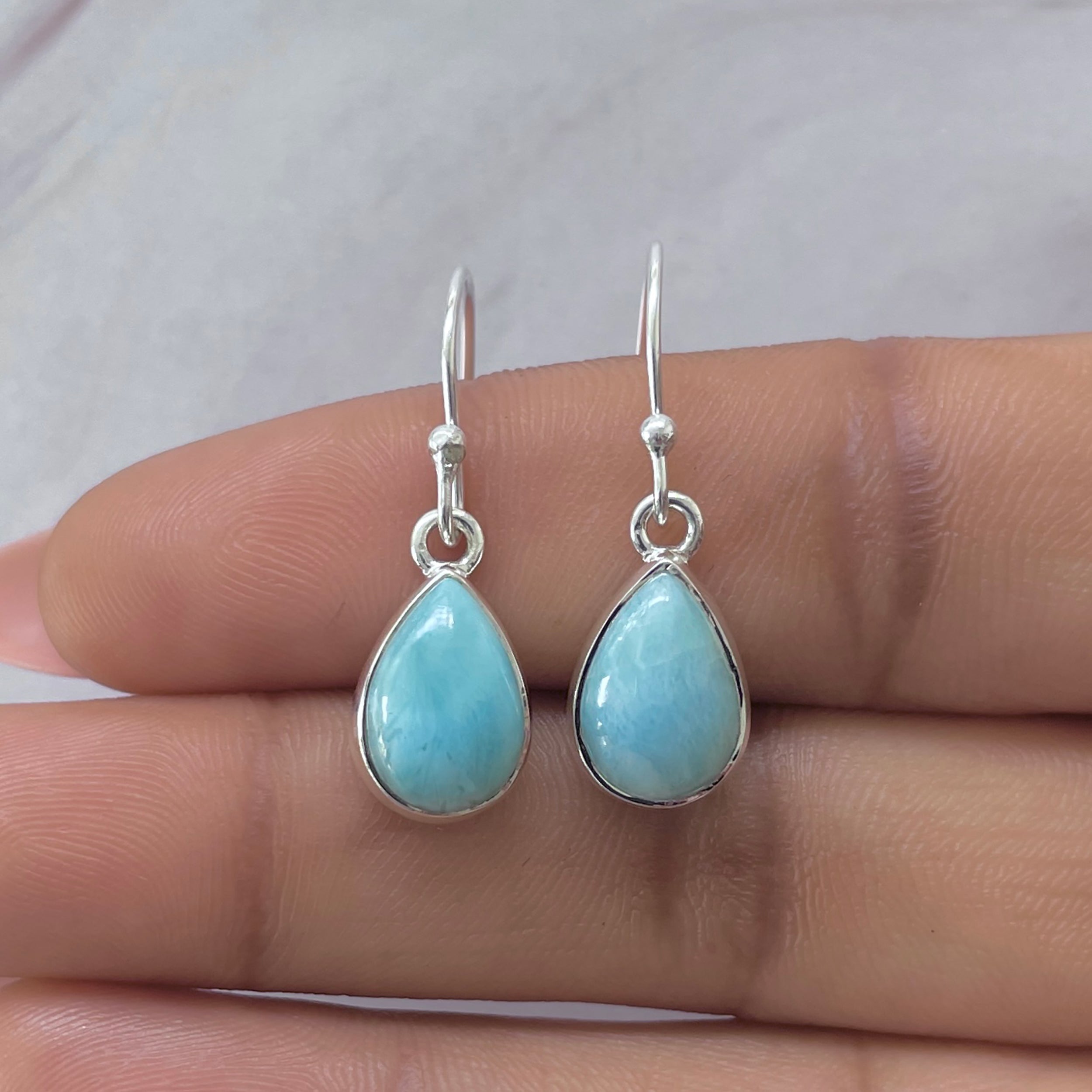 Larimar Earring-(LAR-E-3617.)