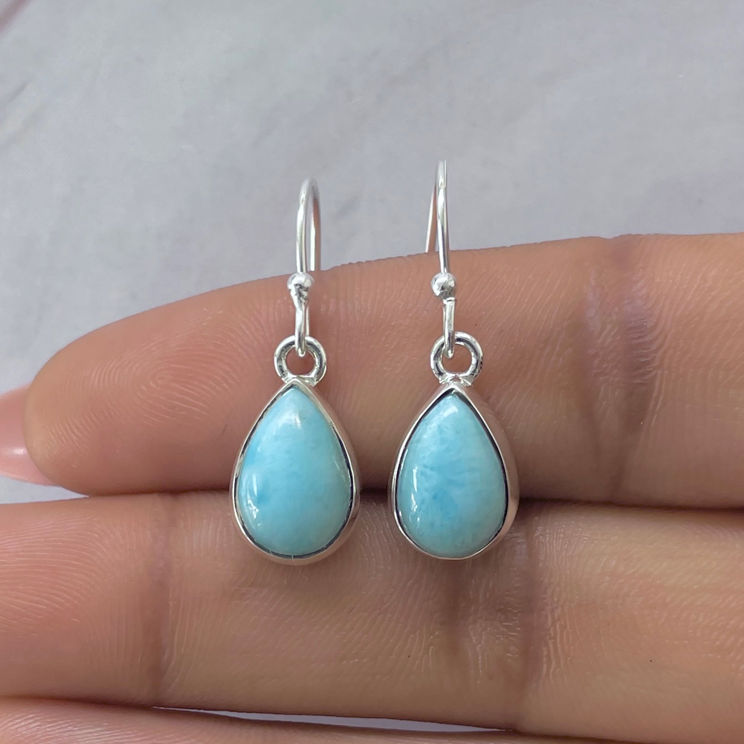 Larimar Earring-(LAR-E-3618.)