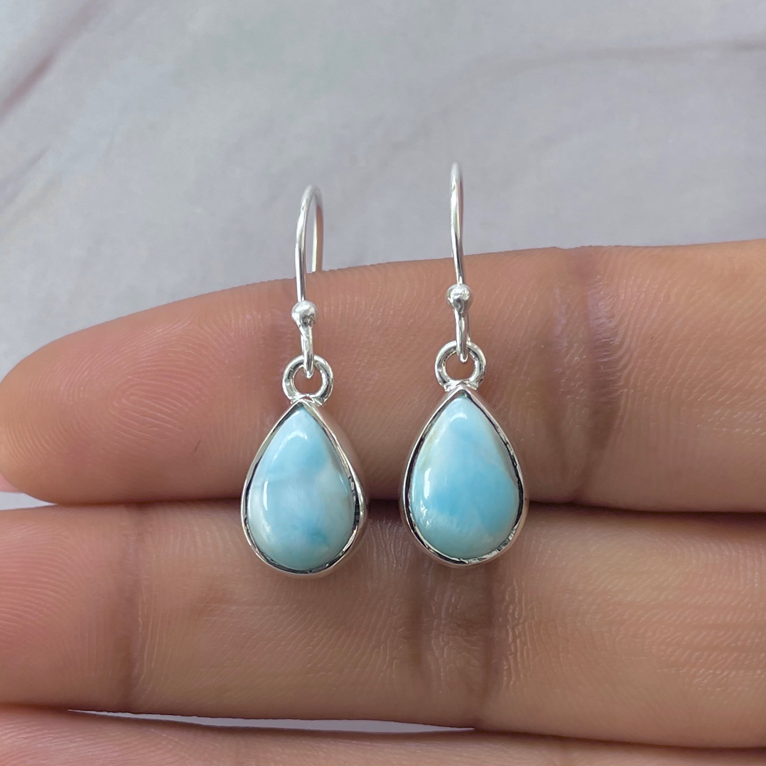 Larimar Earring-(LAR-E-3619.)