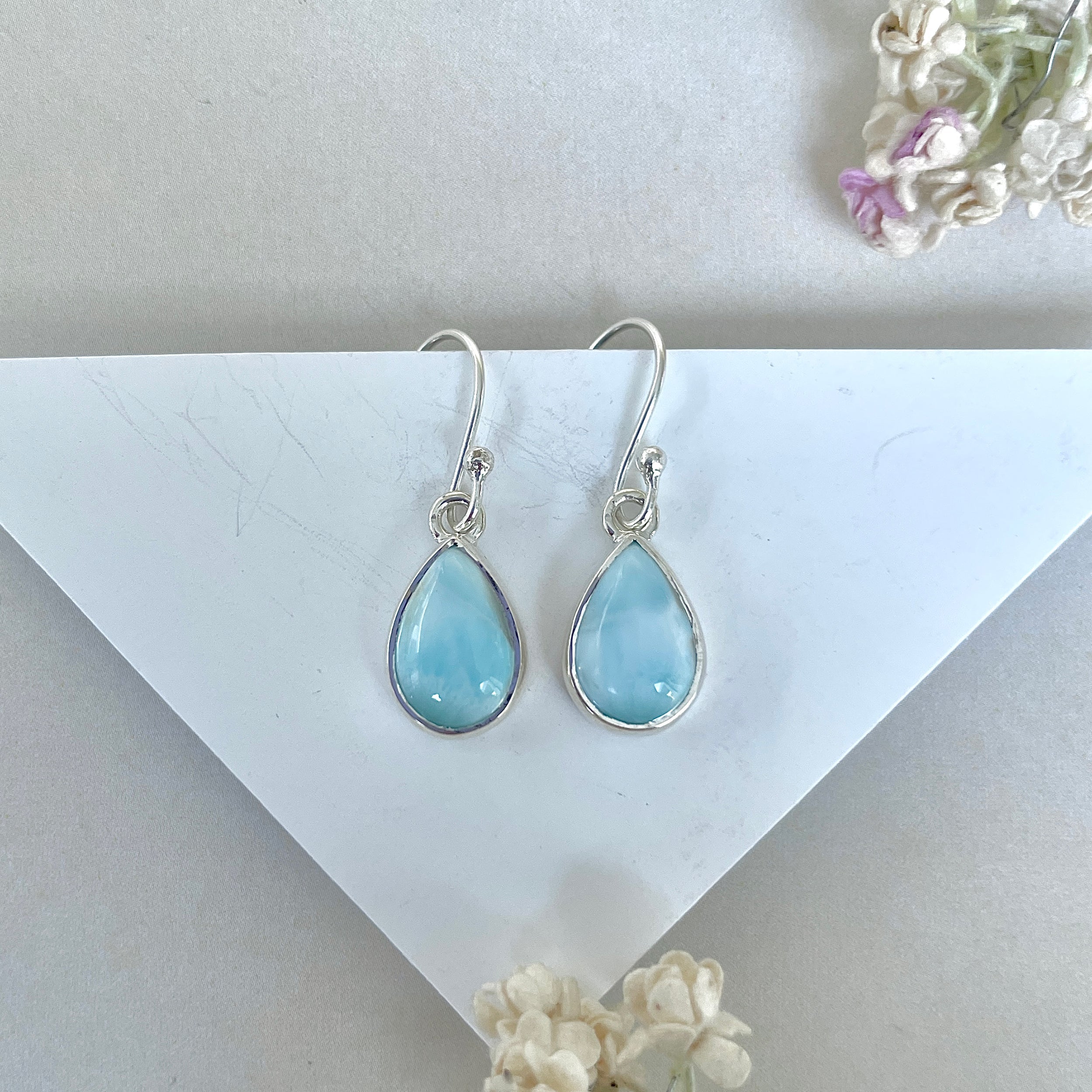 Larimar Earring-(LAR-E-3619.)