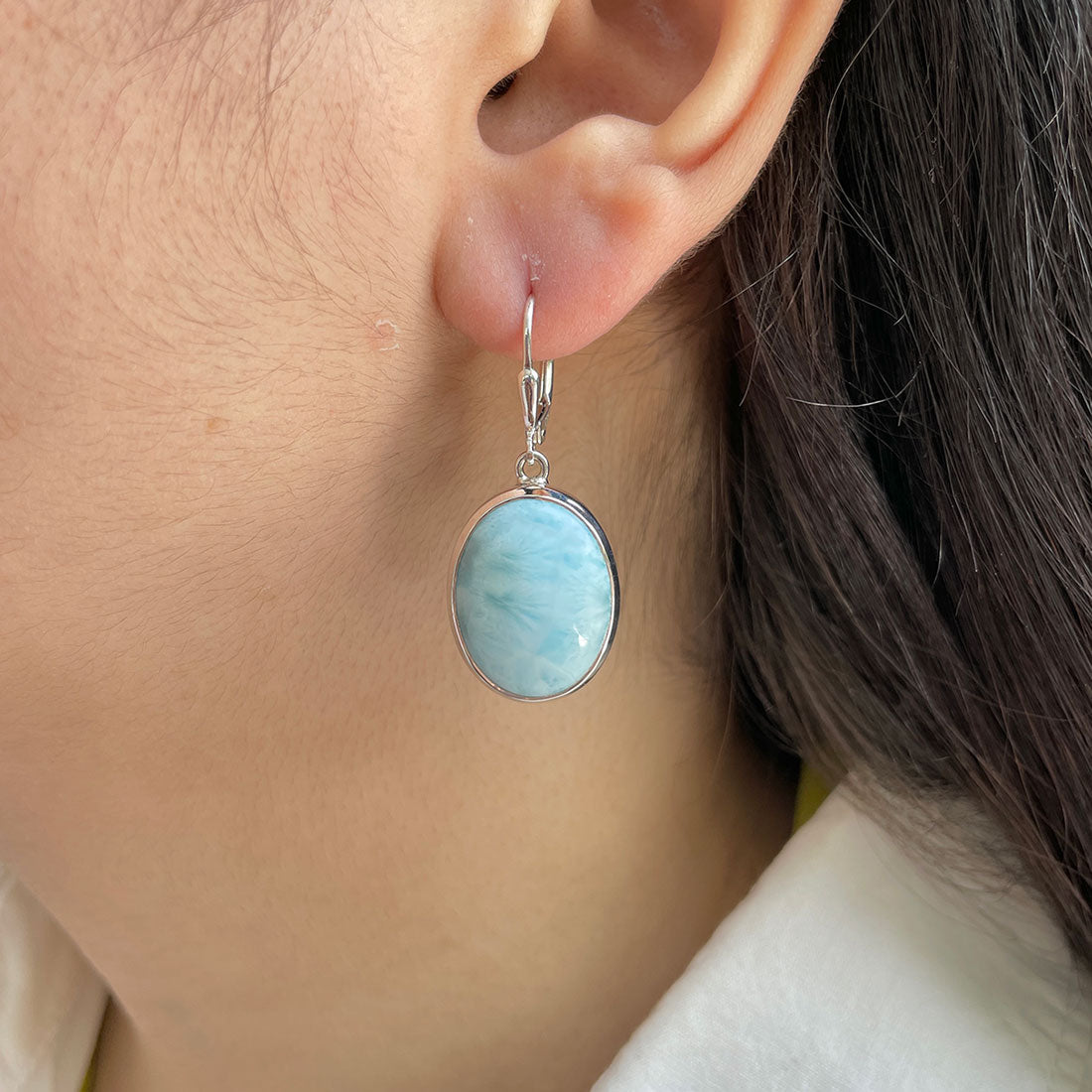 Larimar Earring-(LAR-E-362.)