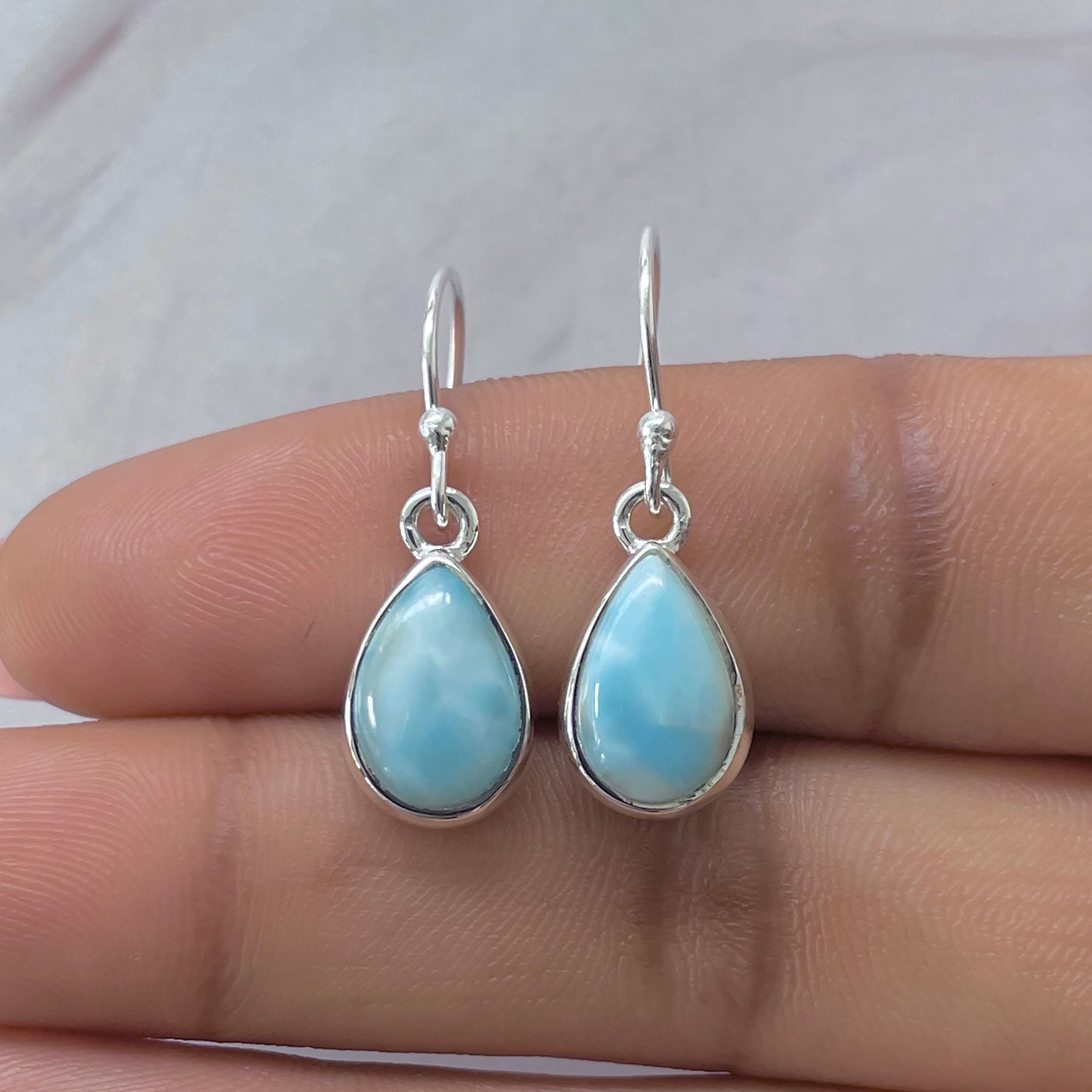 Larimar Earring-(LAR-E-3620.)