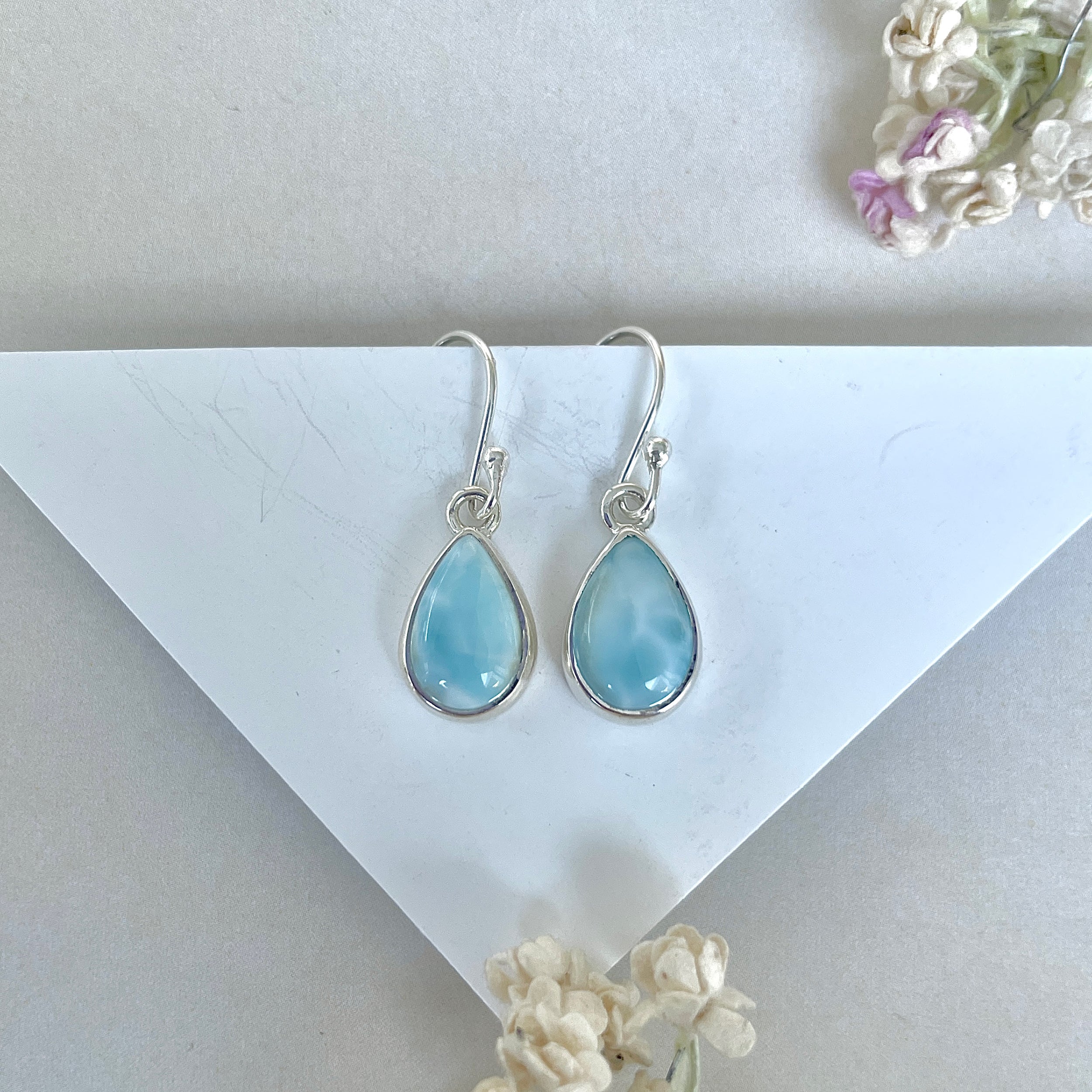Larimar Earring-(LAR-E-3620.)
