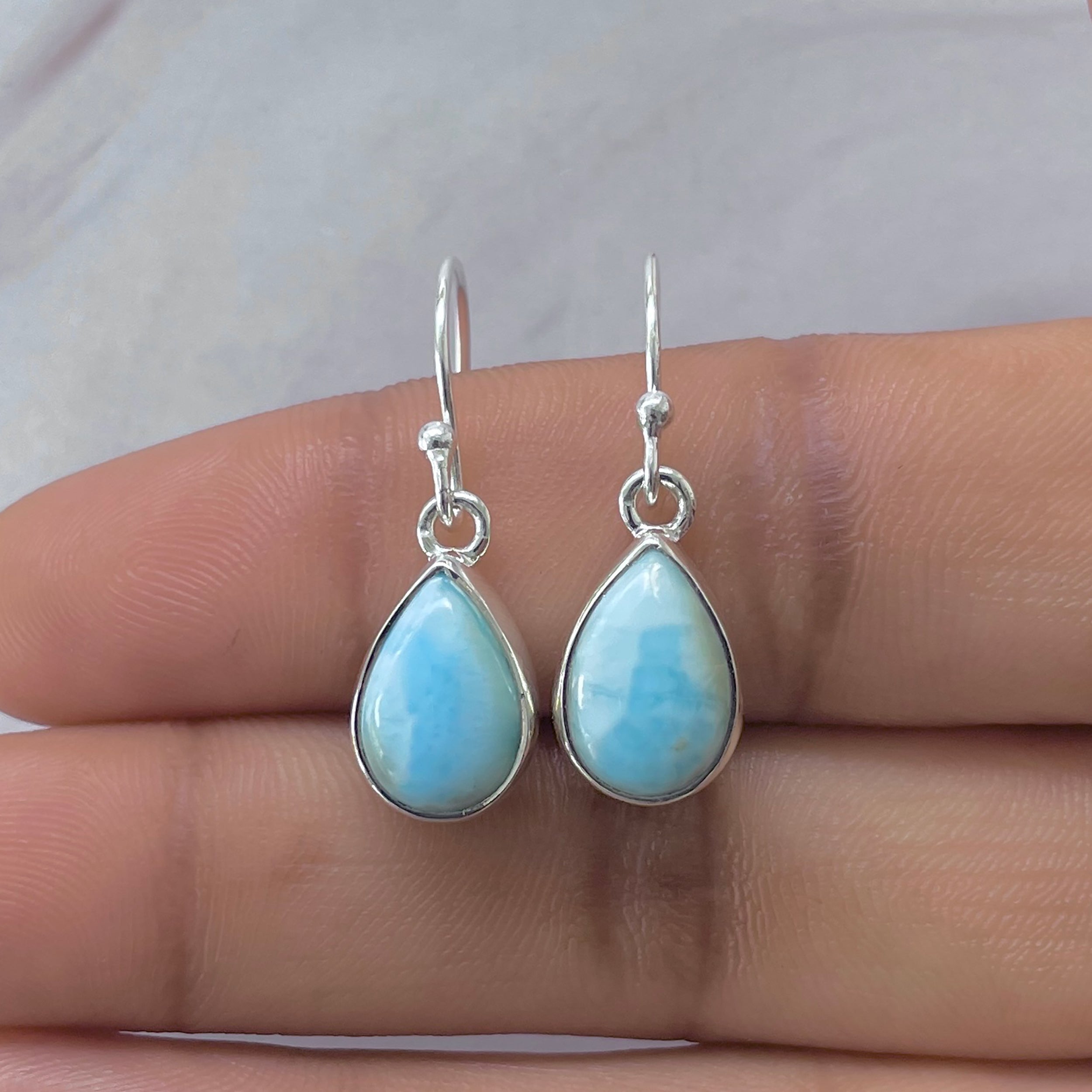 Larimar Earring-(LAR-E-3621.)