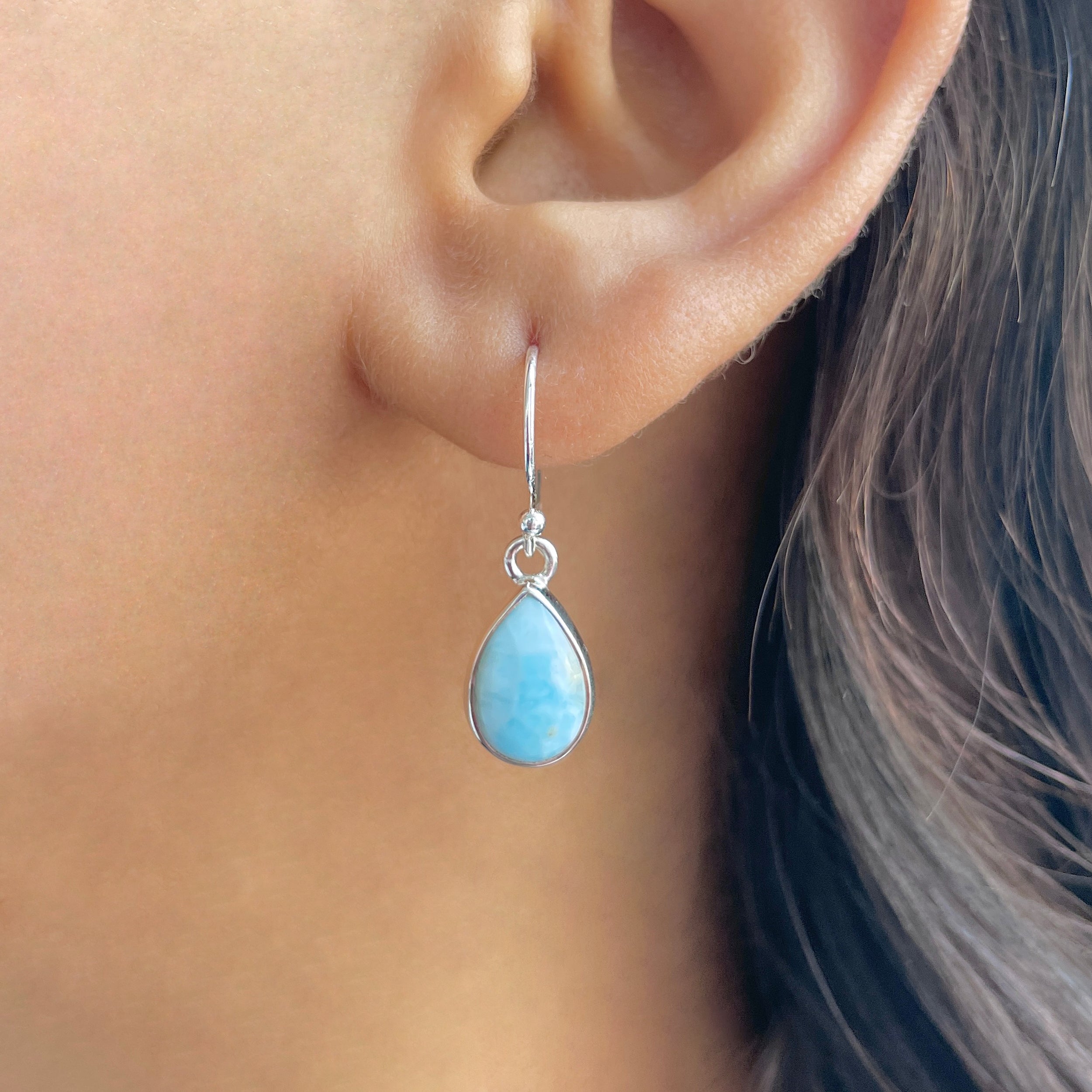 Larimar Earring-(LAR-E-3621.)