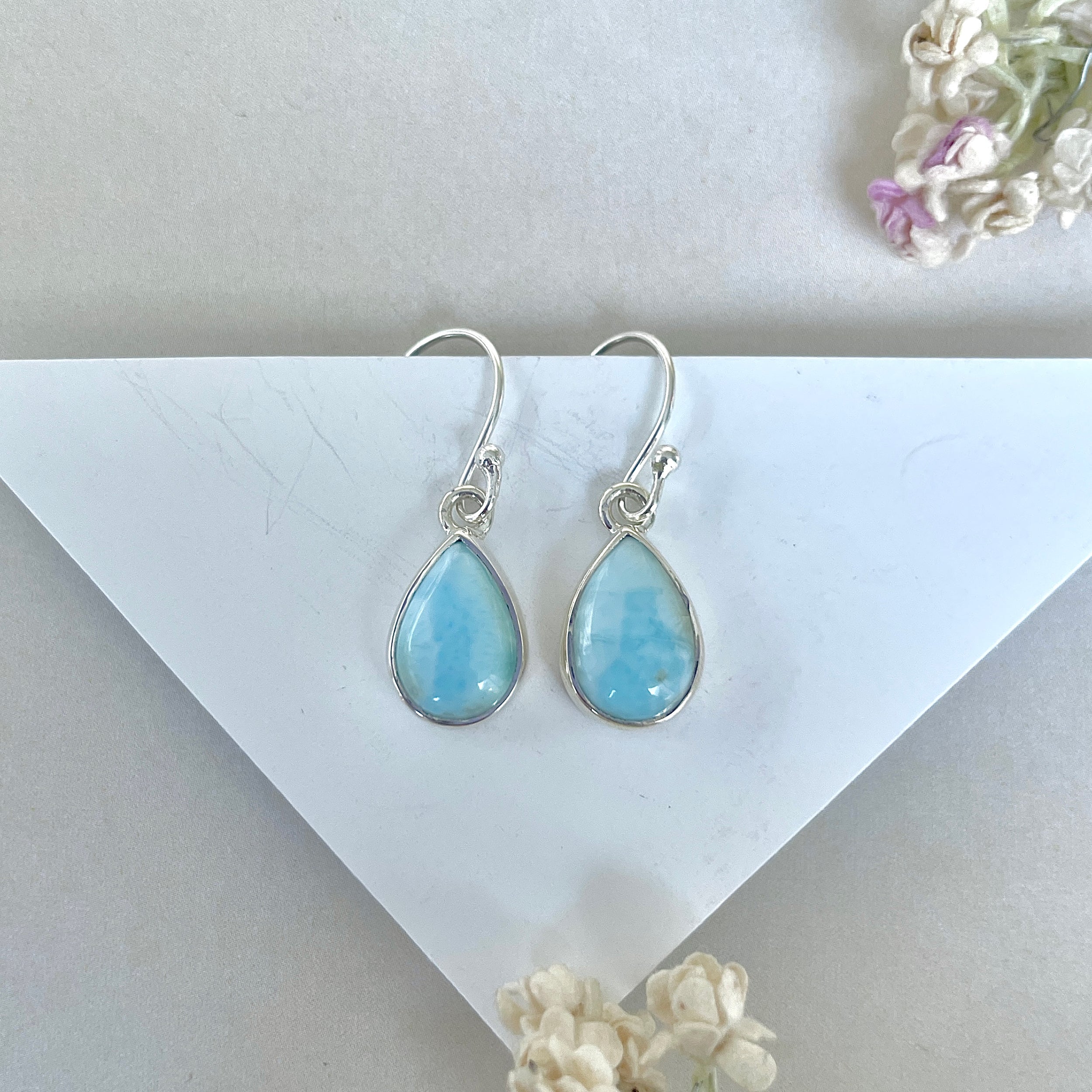Larimar Earring-(LAR-E-3621.)