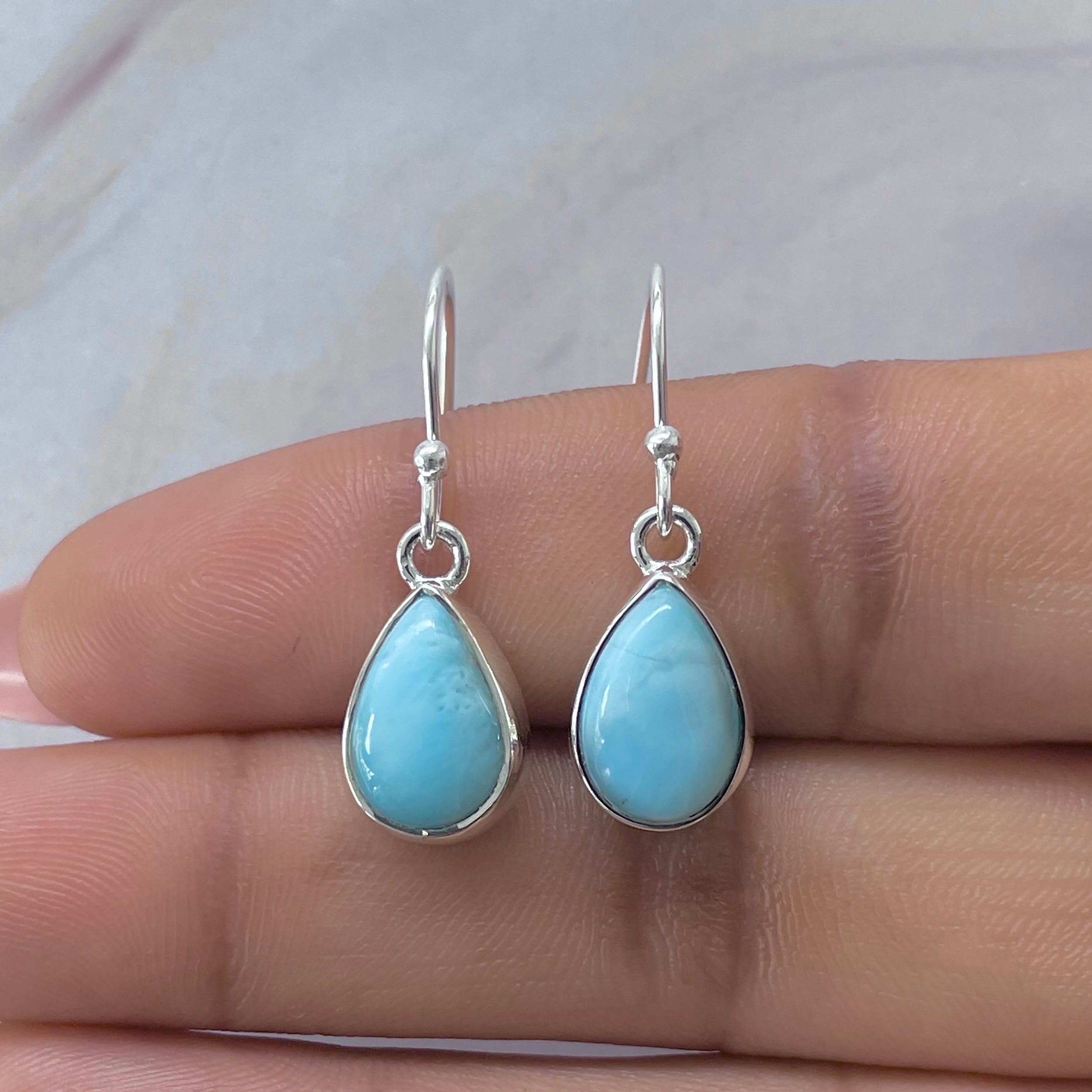 Larimar Earring-(LAR-E-3622.)