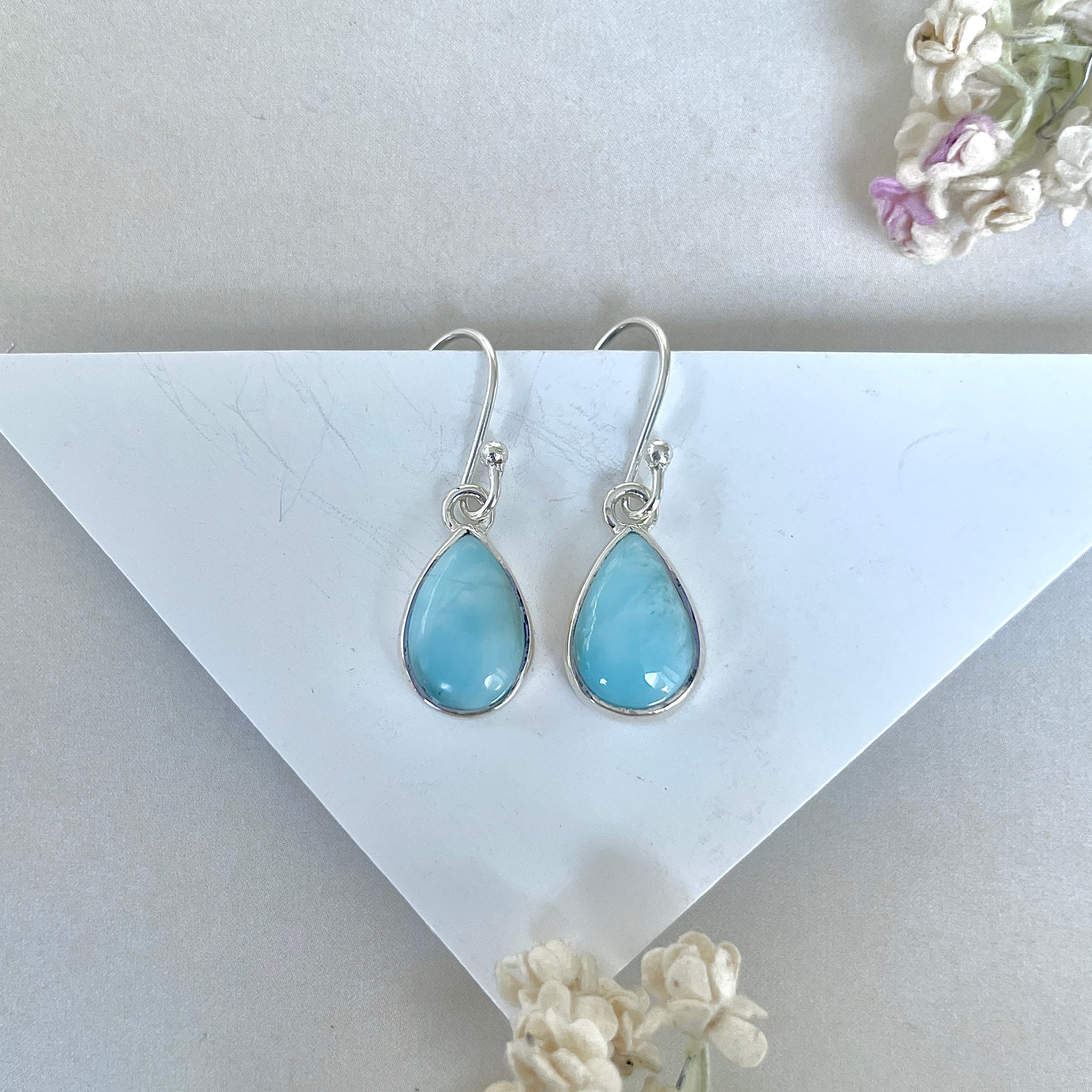 Larimar Earring-(LAR-E-3622.)