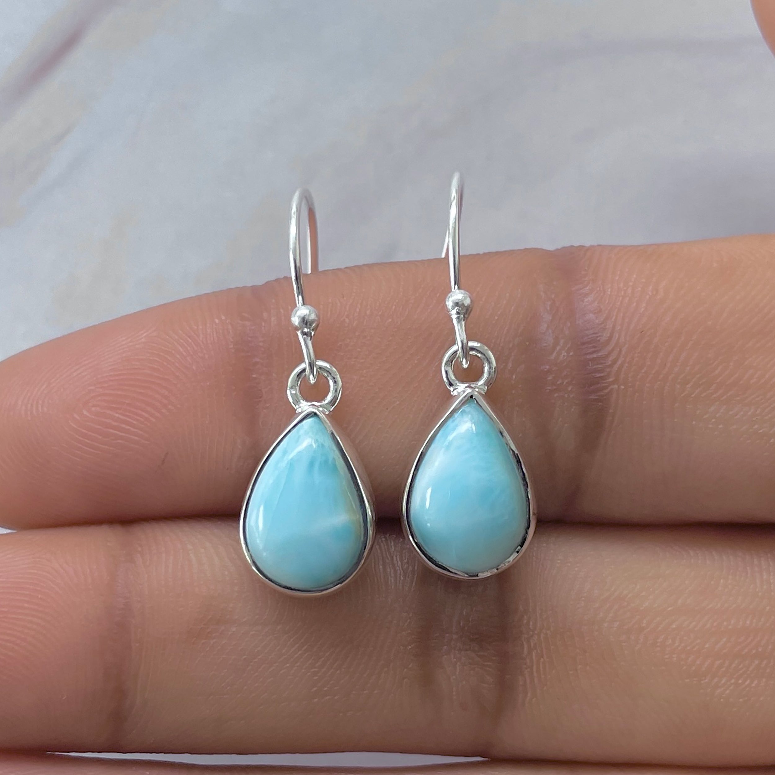Larimar Earring-(LAR-E-3623.)