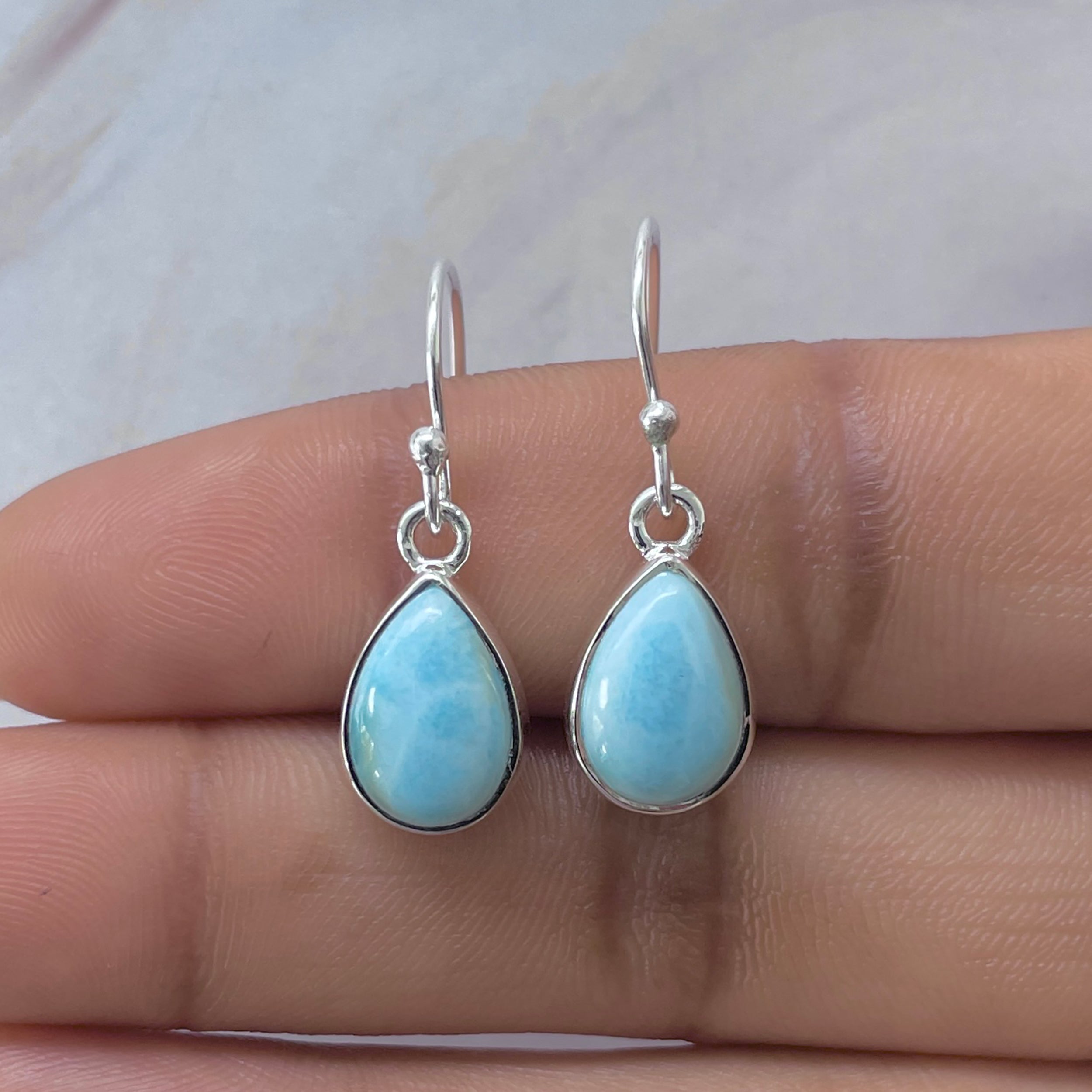 Larimar Earring-(LAR-E-3624.)