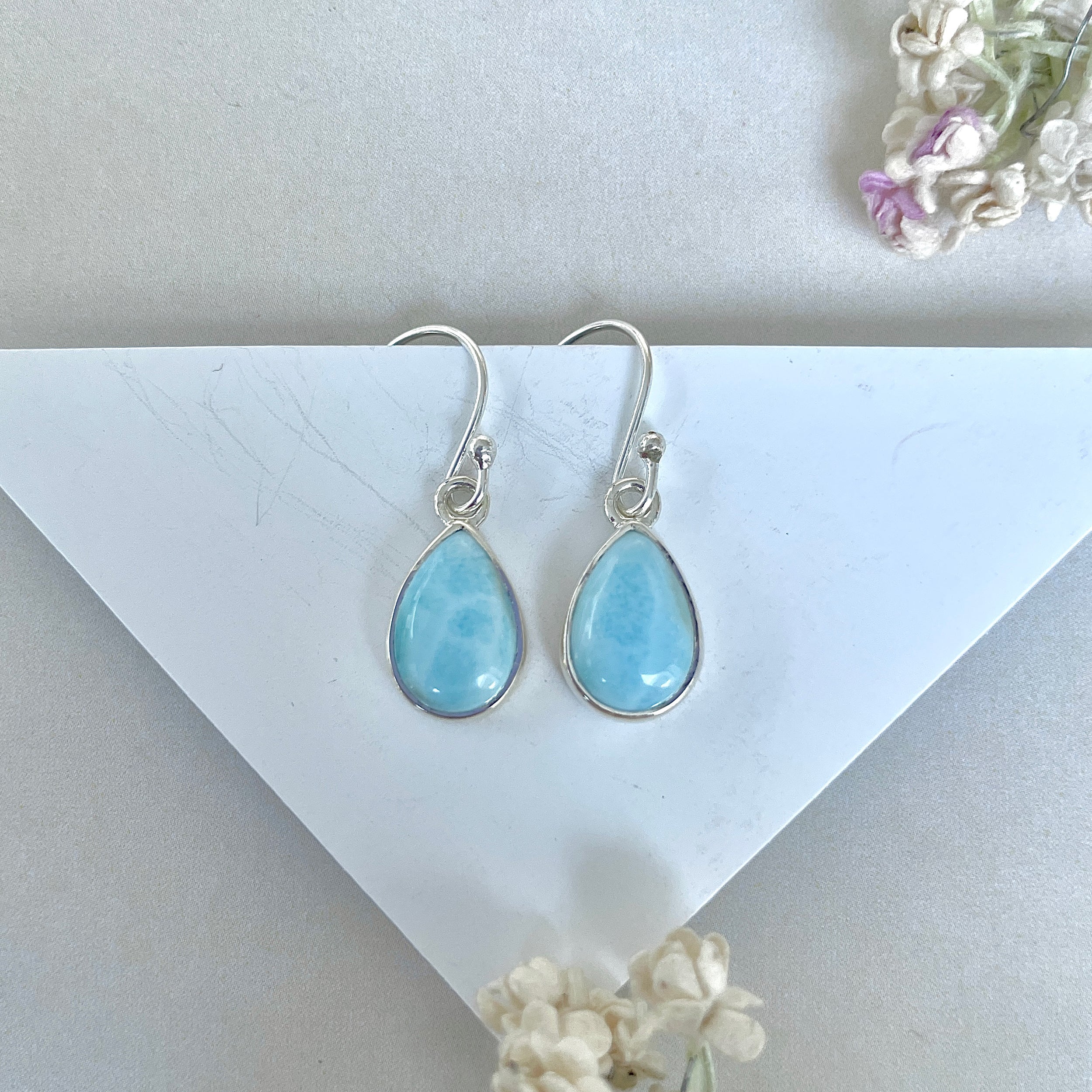 Larimar Earring-(LAR-E-3624.)